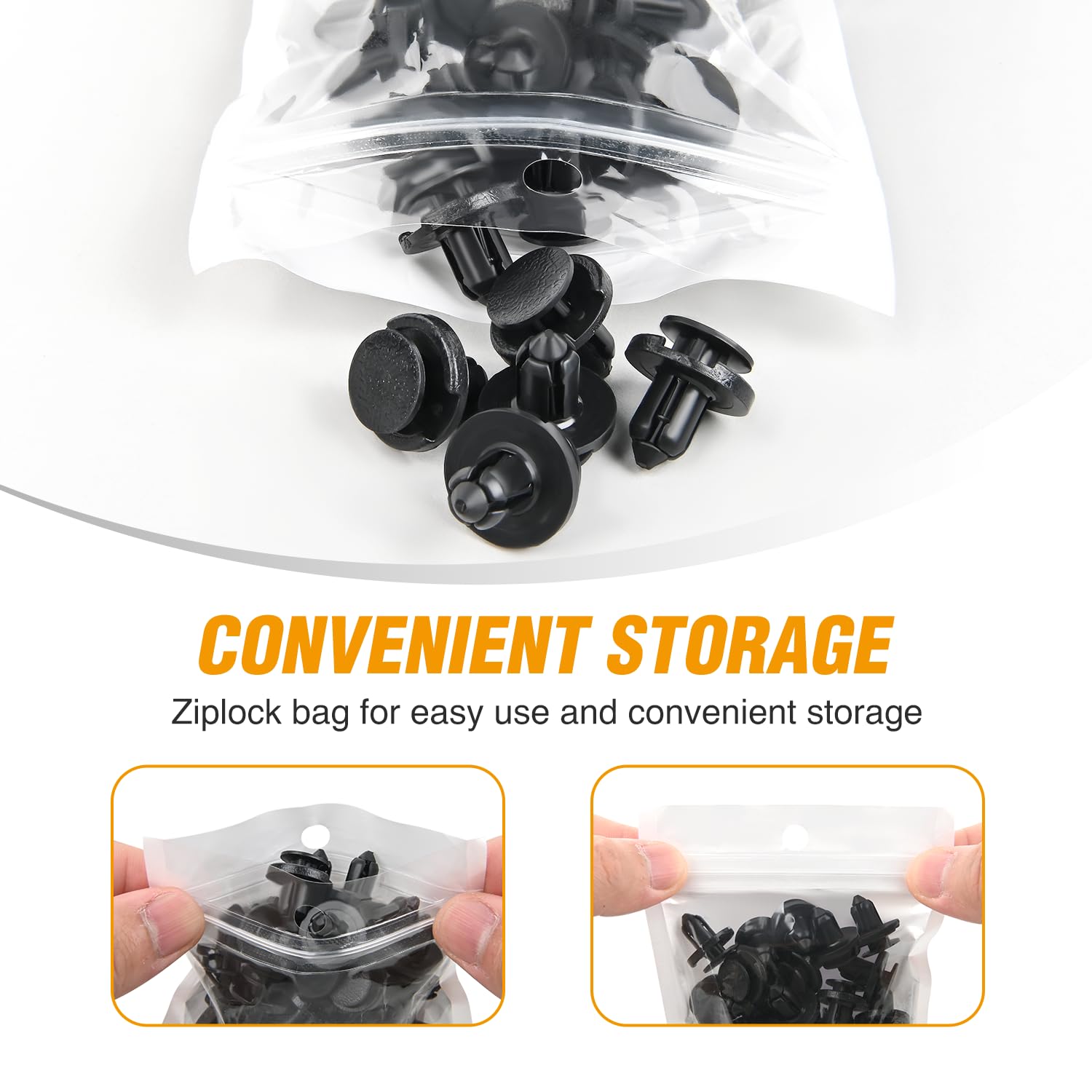Gooacc 25Pcs Push-Type Bumper Clips Compatible For Toyota & Lexus 90467-08185 And Nissan Maxima 01553-09611