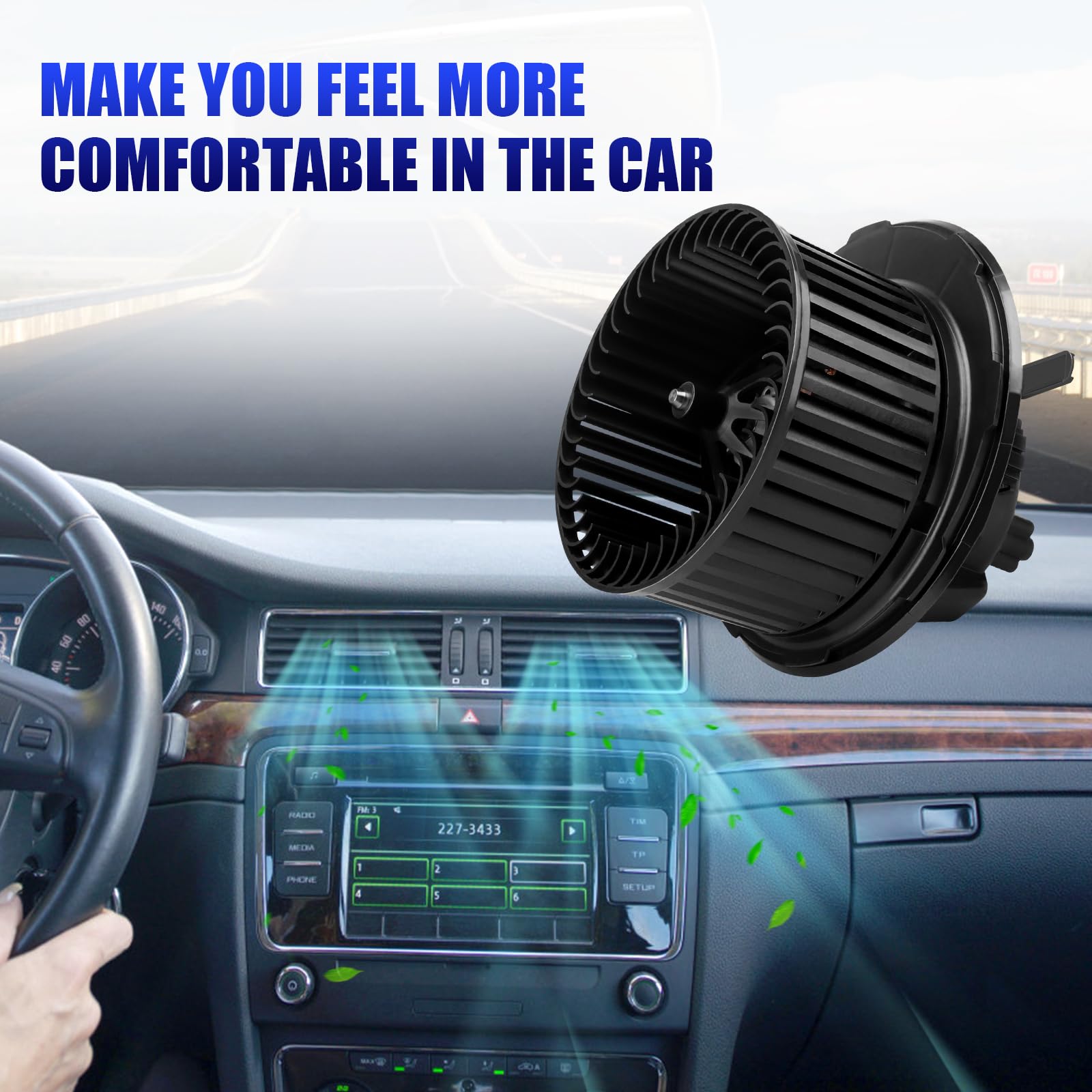 LCWRGS HVAC Heater Blower Motor Fan for 2005-2014 VW Jetta, Tiguan, Passat, Rabbit, CC, Eos, GTI, Golf - Model 156