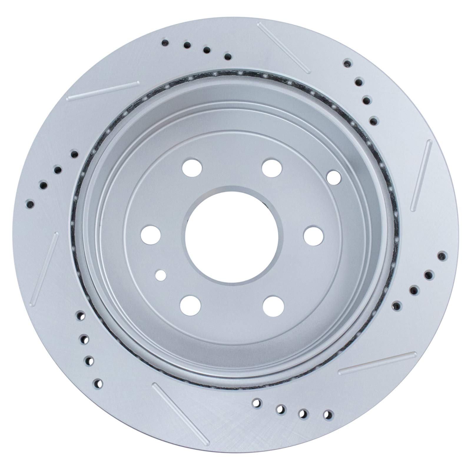 Trq Rear Performance Brake Rotor Drilled Slotted Pair Set For 2007-2016 Gmc Acadia / 2008-2017 Buick Enclave / 2007-2010 Saturn