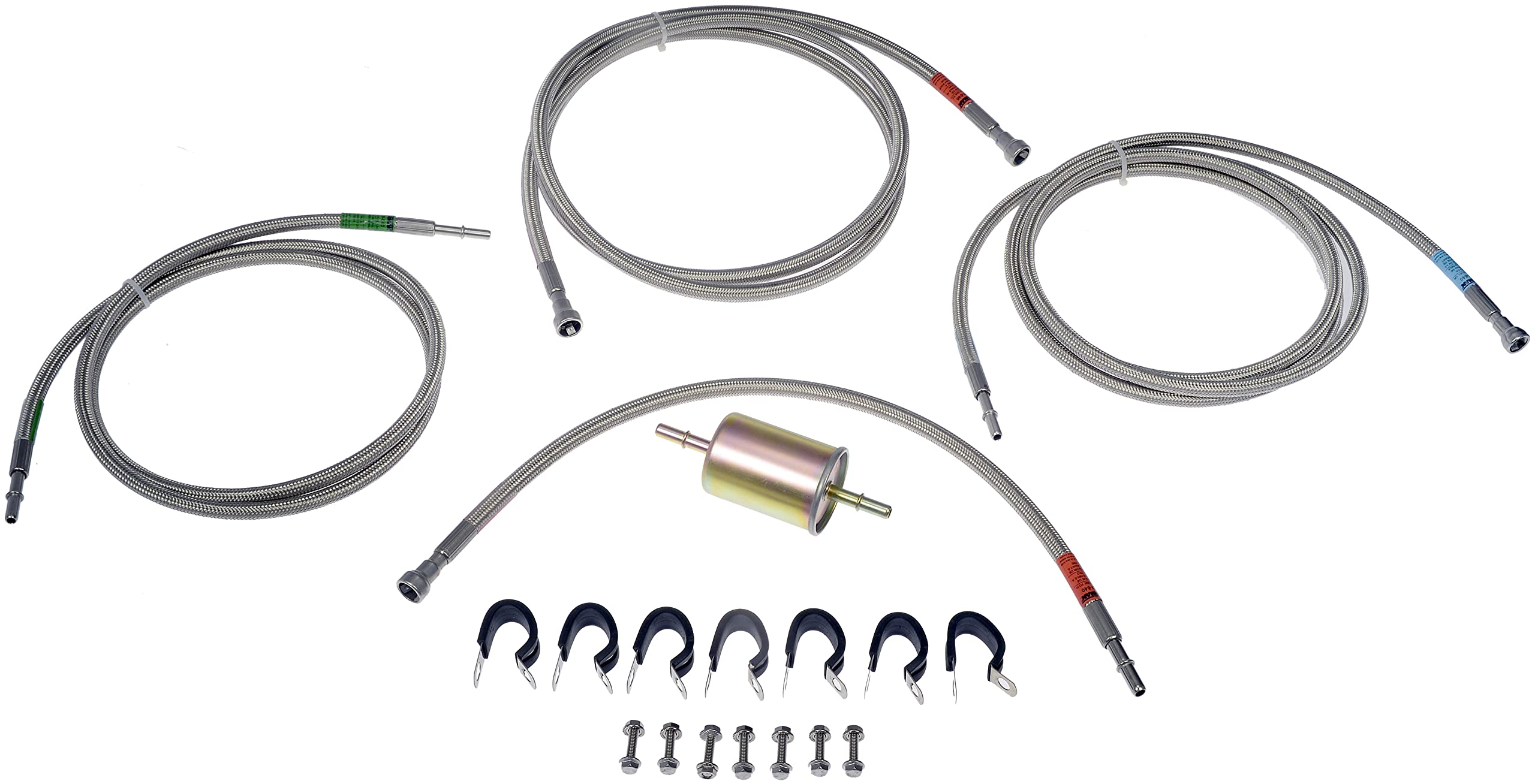 Dorman 819-840 Flexible Stainless Steel Braided Fuel Line Compatible with Select Chevrolet/GMC Models (OE FIX)