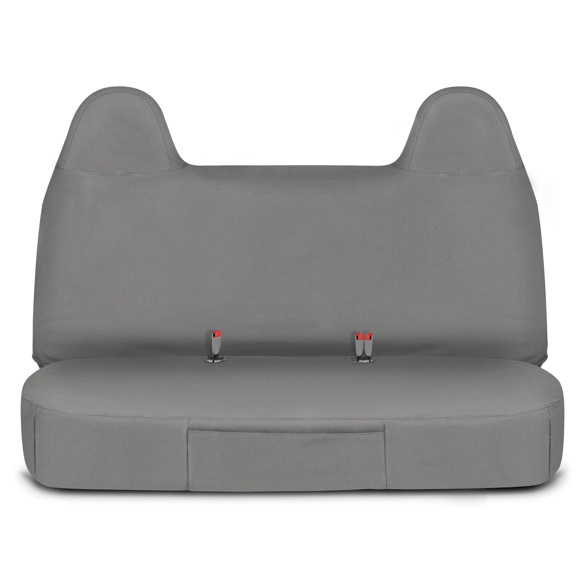CAT® Custom Fit Front Bench Seat Cover for Ford F250/F350 (1999-2007) - Durable Gray Polycotton with Utility Pockets, Model CASC-3112