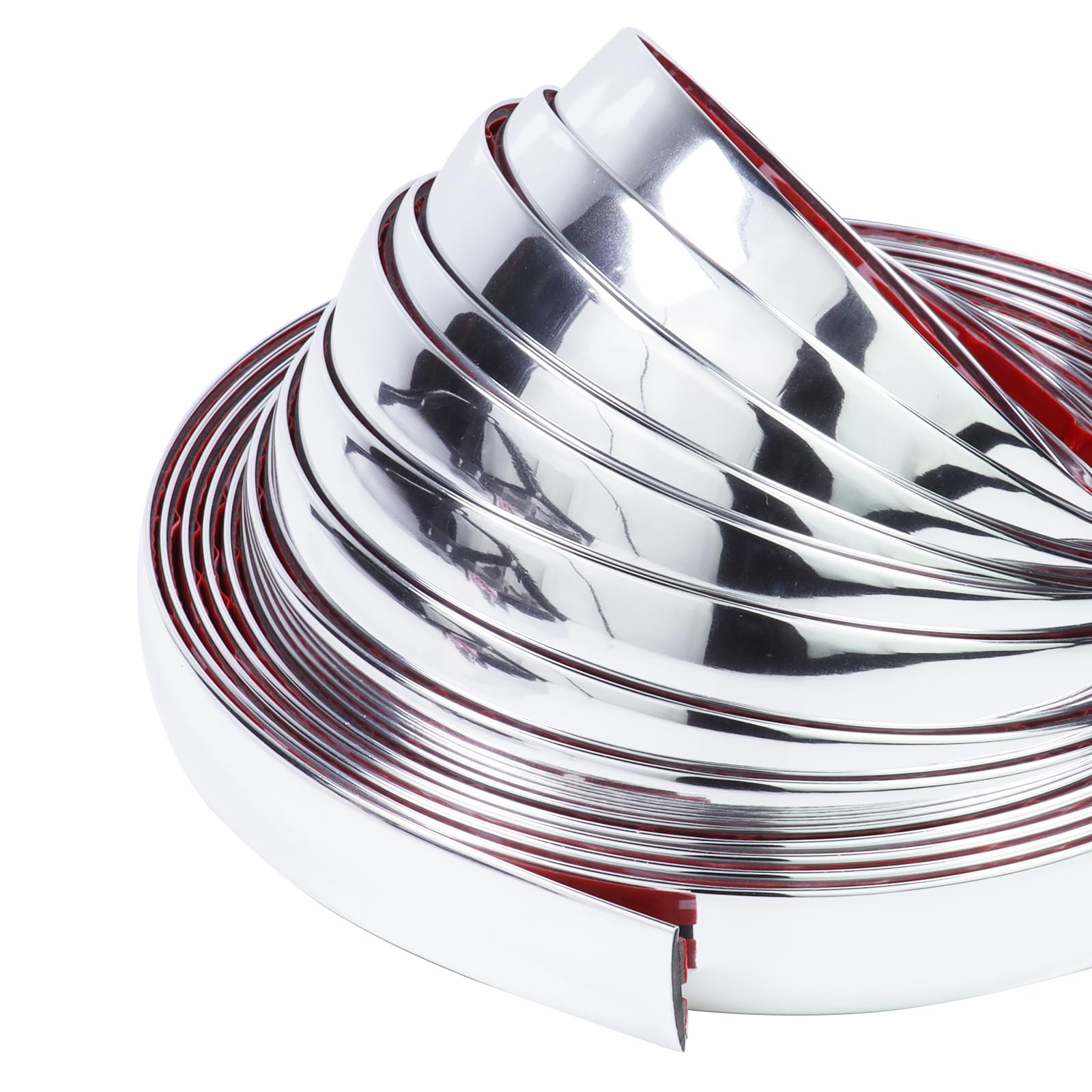 Sbwlkj 25Ft Automotive Chrome Trim Molding 3/4''(20Mm) Heavy Duty Car Side Moldings(Self Adhesive) Uv-Protected Scratch-Proof Fo
