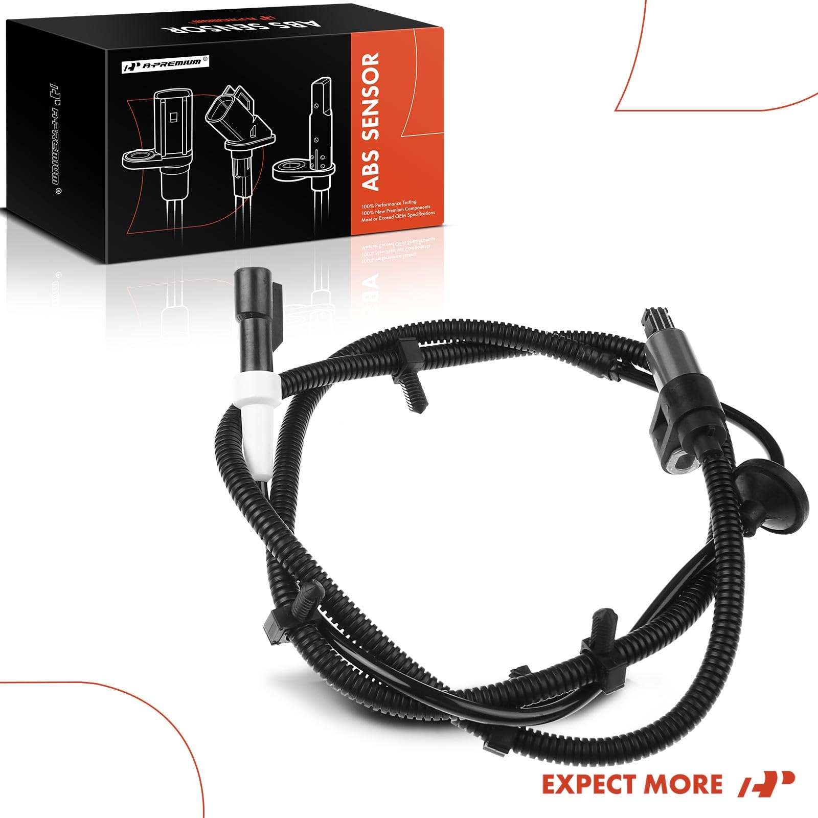 A-Premium Abs Wheel Speed Sensor Compatible With Ford, Lincoln & Mercury Models - Crown Victoria/Town Car/Grand Marquis 1998-200
