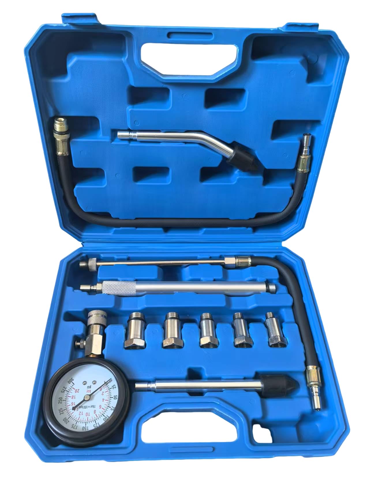 Cylinder Pressure Detection Tool - Dual-Purpose Cylinder Pressure Gauge For Automobile And Motorcycle (Blue)