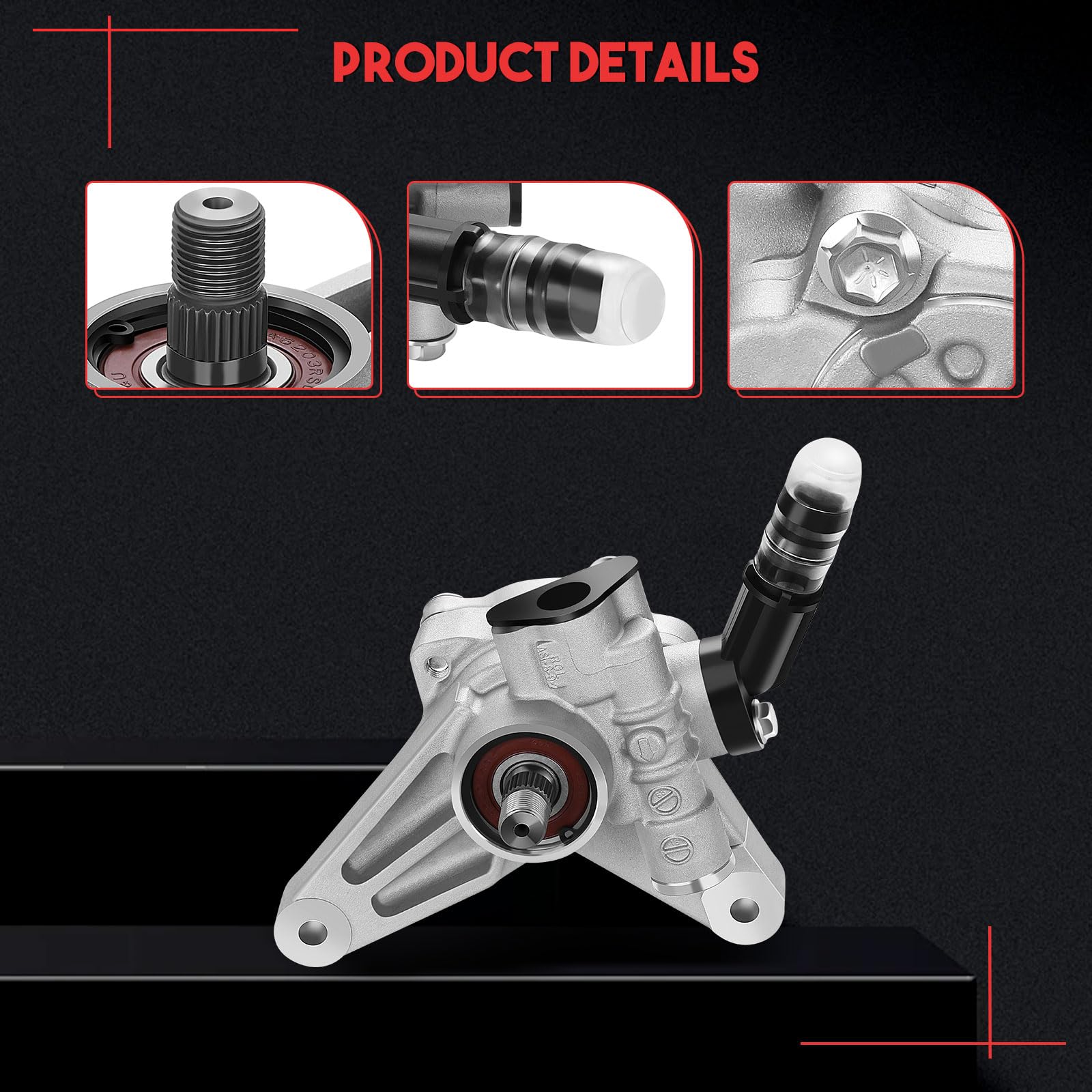 ASTOU 21-5442 56110RGL305 56110RGLA01 Power Steering Pump Fit 2003-2006 for Acura for MDX 2003-2007 for Honda for Accord Power S