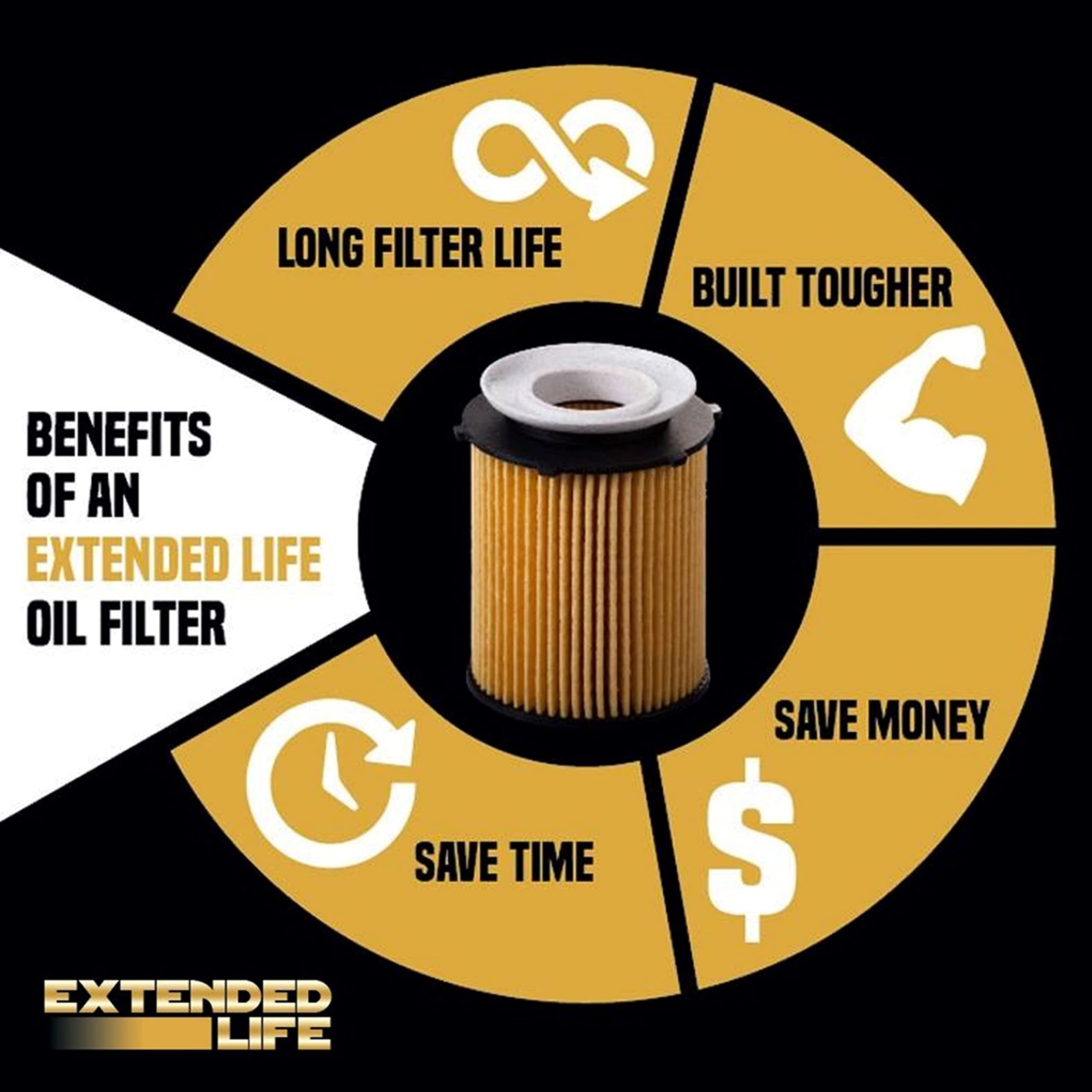 Pg5906Ex Extended Life Oil Filter Up To 10,000 Miles  Fits 2015-08 Mercedes-Benz C63 Amg, 2011-07 E63 Amg, 2010-08 S63 Amg, 2015