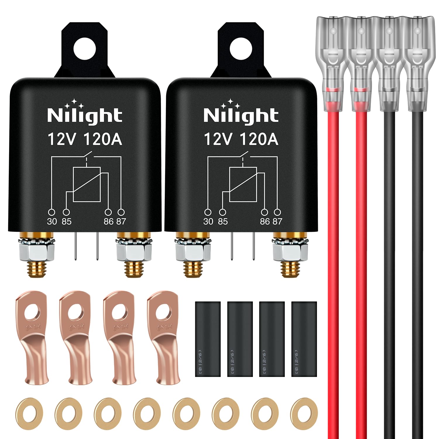 Nilight Remote Battery Disconnect Switch 12V 200A Car Anti-Theft Kill Switches Upgrade Prevent Power Drain With Wireless Remote