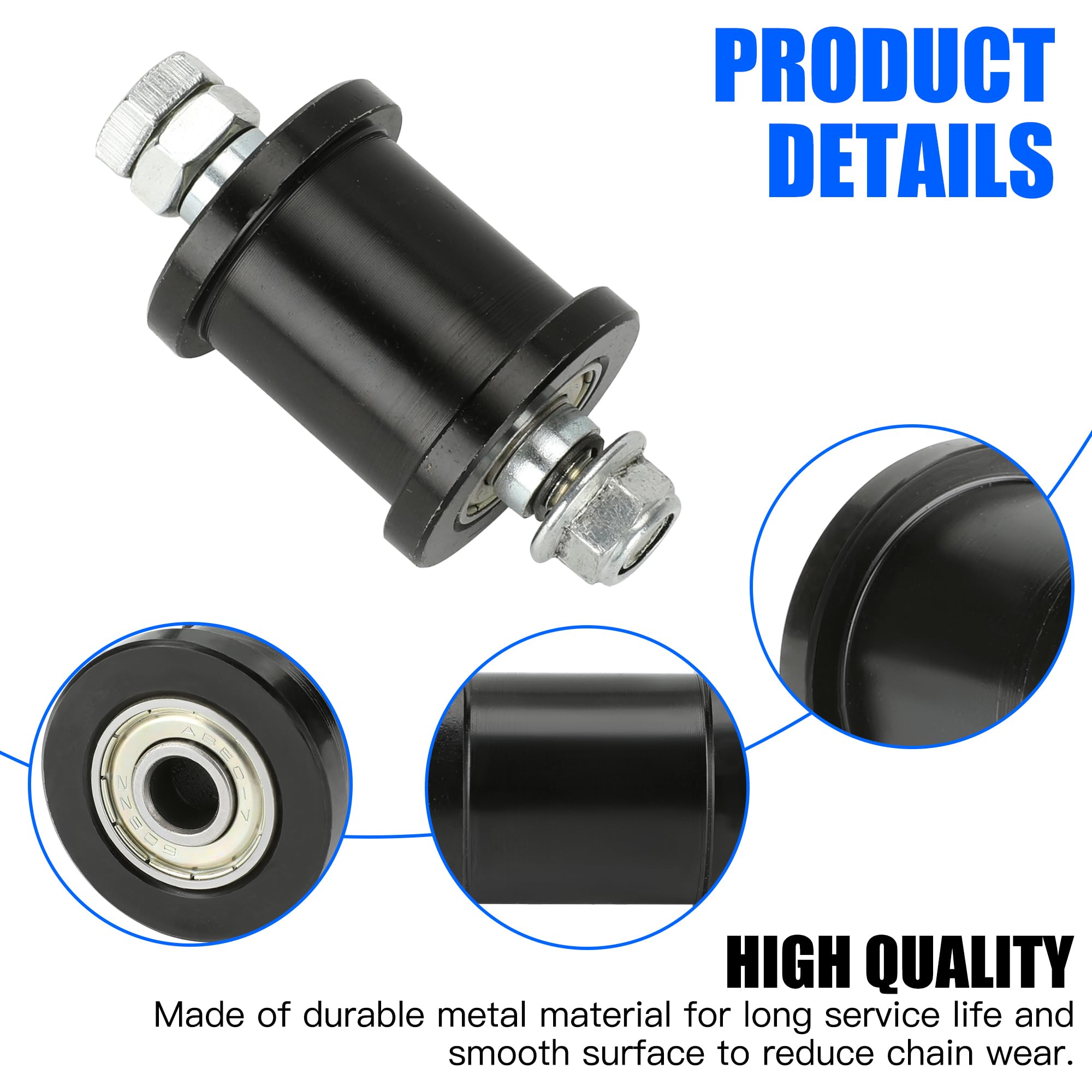 YOXUFA Mini Bike Chain Tensioner - 8mm Roller for Coleman CT100U, Metal, 1 PCS