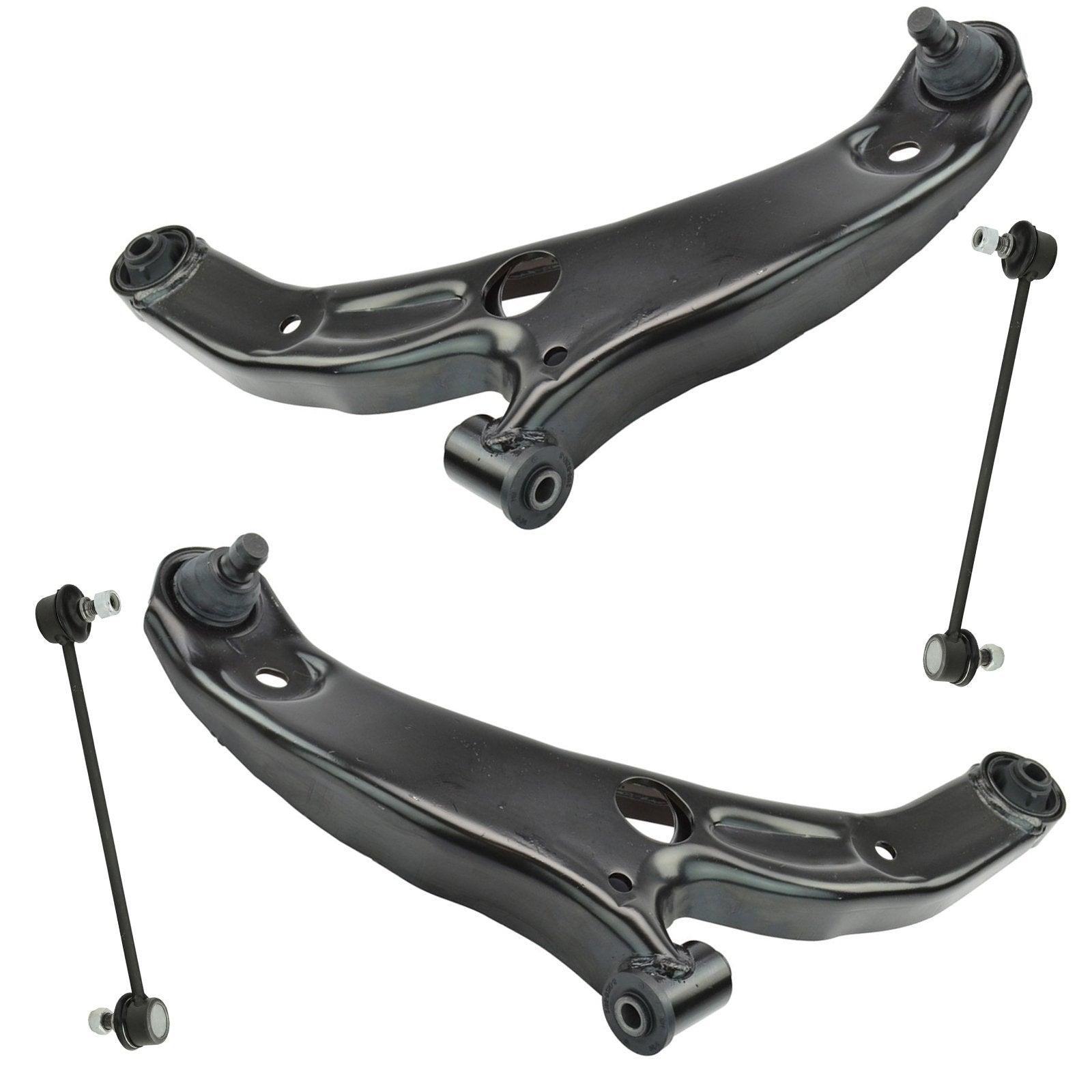 Trq Front Suspension Kit Control Arm With Ball Joint Sway Bar Stabilizer Link Compatible With 2000-2003 Mazda Protege 2002-2003