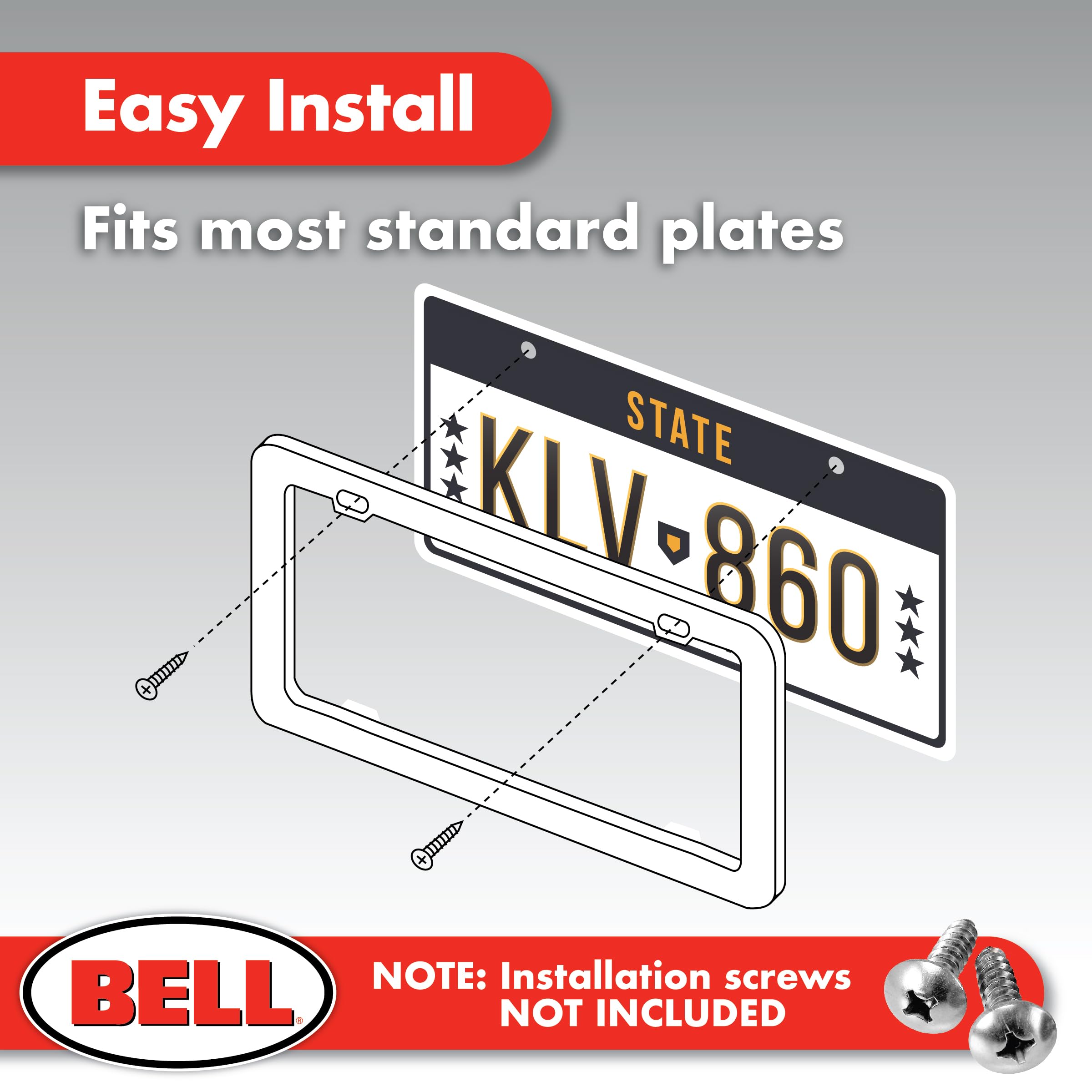 Bell Automotive 22-1-46144-8 Universal Barbed Wire Design License Plate Frame