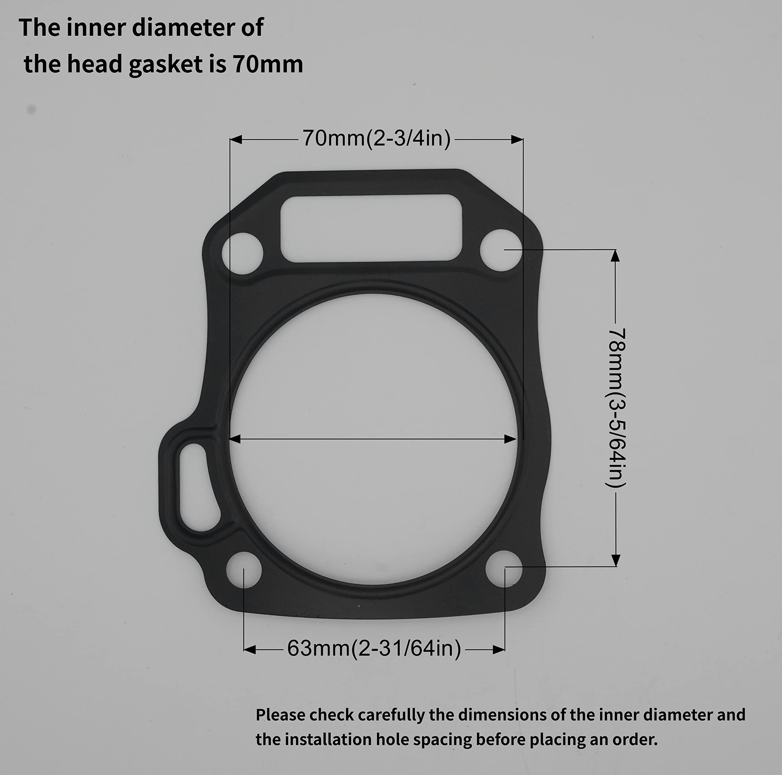Strongthium Hemi Gasket Set Kit for 212cc 224cc Mini Bike Go Kart Engines - Black Iron Upgrade Rebuild