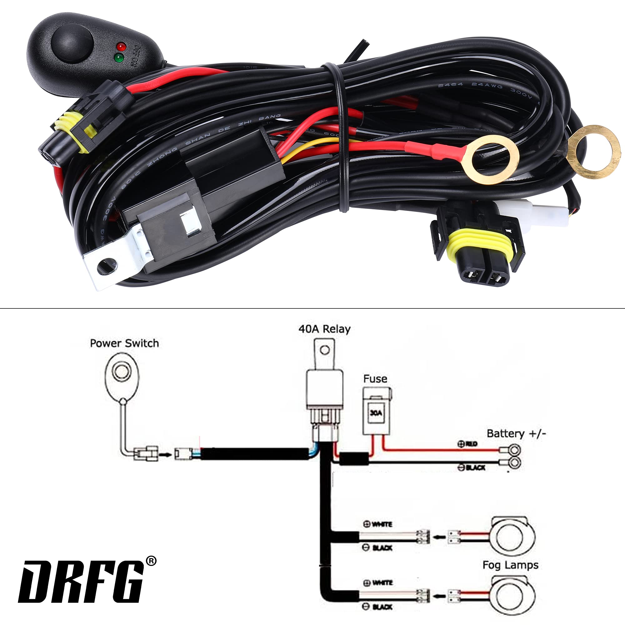 DRFG LED Fog Light with DRL Compatible for Chevy Silverado 2019 2020 2021 2022 Bumper Driving Lamp for Silverado 1500 Include H1