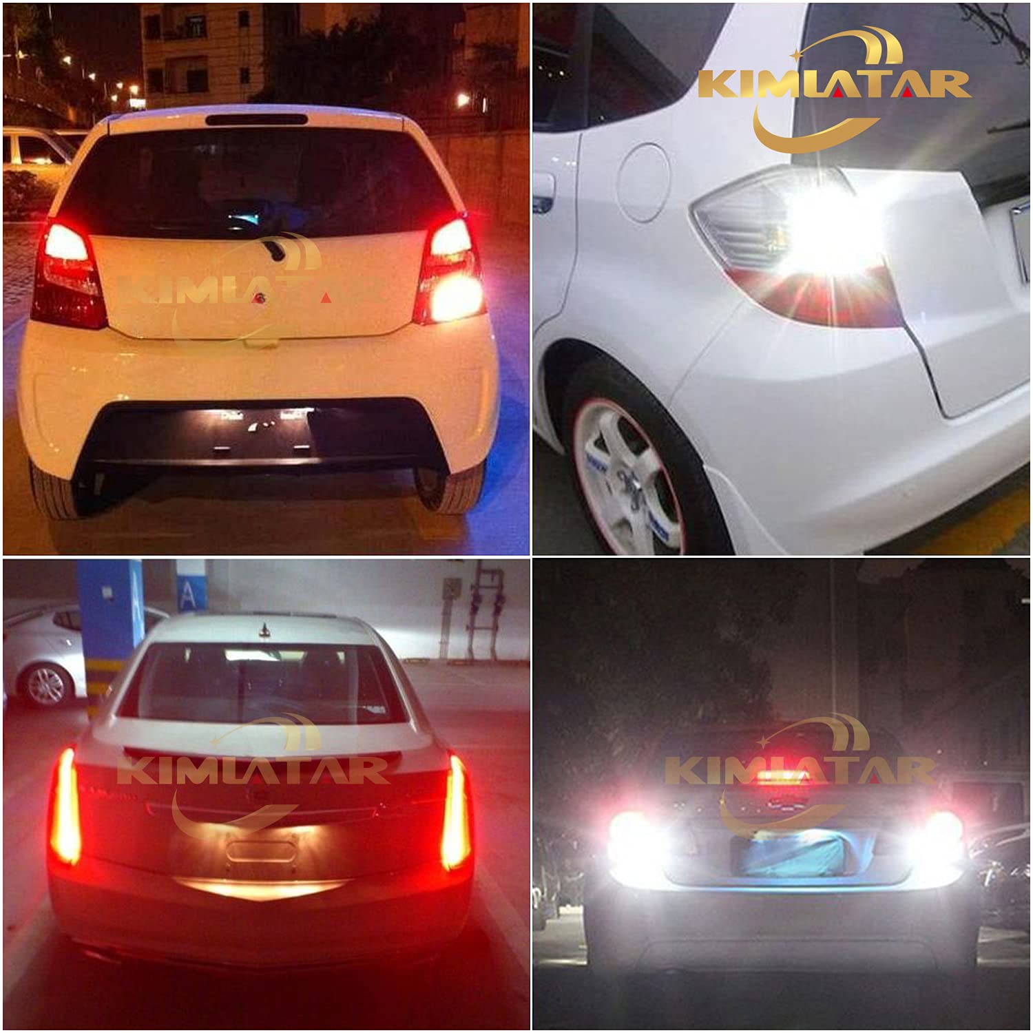 Kimlatar 7443 Led Bulbs Reverse Lights Back Up Lights Canbus Error Free 4000Lumens Csp 6-Smd Upgraded 6500K High Brightness 7440 7441 7444 Led Reverse Lights(Pack Of 2)