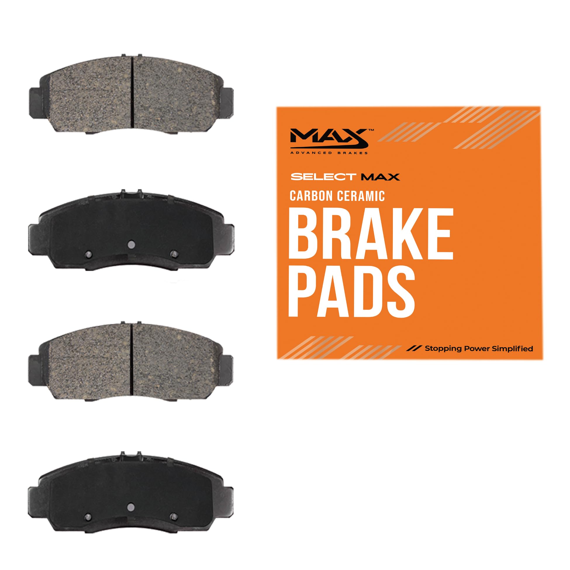 Max Advanced Brakes Front Brake Pad Compatible With 1995 1996 1997 1998 1999 2000 2001 2002 2003 2004 2005 2006 2007 Ram 2500 35