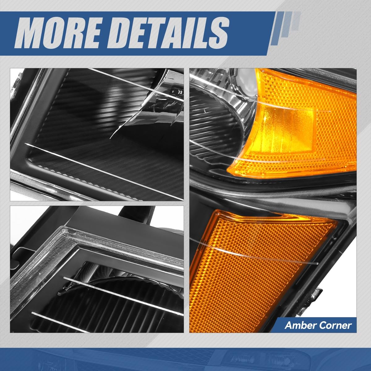 Auto Dynasty 4Pcs Headlights Assembly And Bumper Lamps Compatible With Chevy Colorado Gmc Canyon 2004-2012 Isuzu I-290 I-370 200