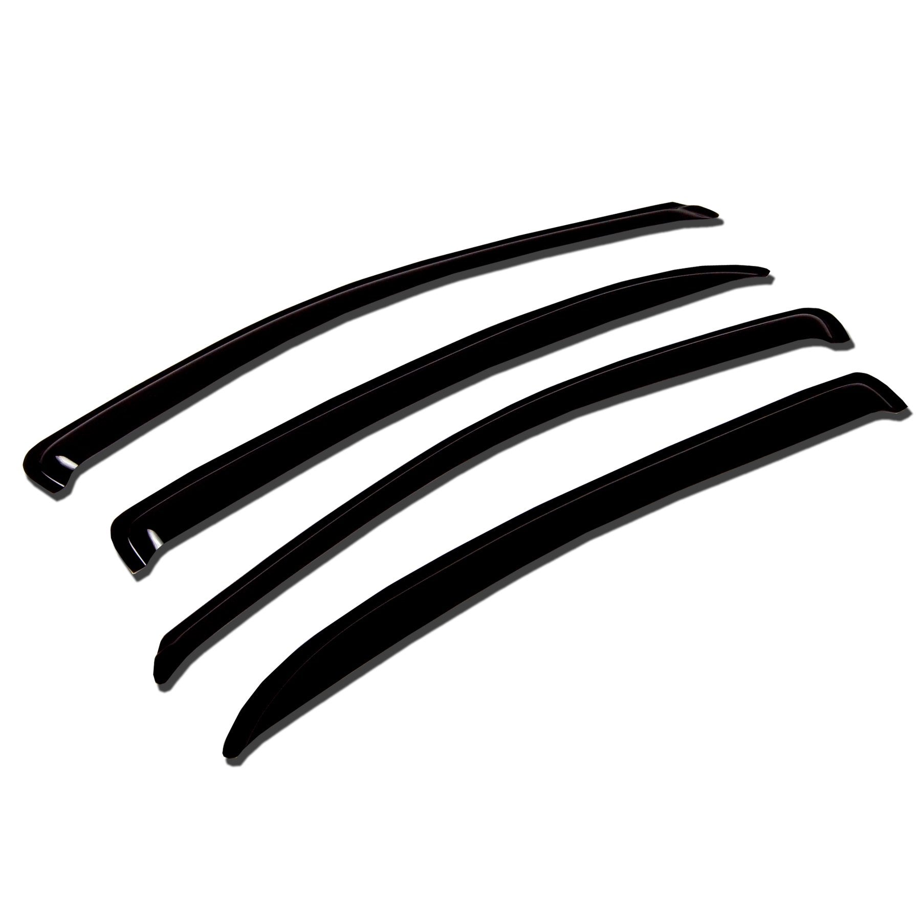 Tuningpros Wv-620-2 Window Visor Deflector Rain Guard Dark Smoke 4-Pc Set