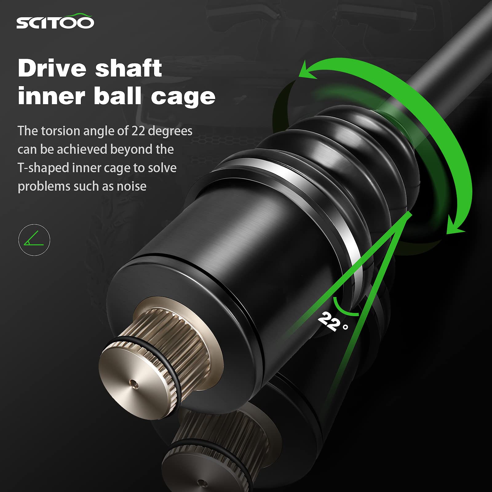 Scitoo Cv Axle Drive Shaft Assembly 2006-2014 Fits For Polaris Sportsman 400 450 500 700 800 570 Rear Left Right 1332654 1332935