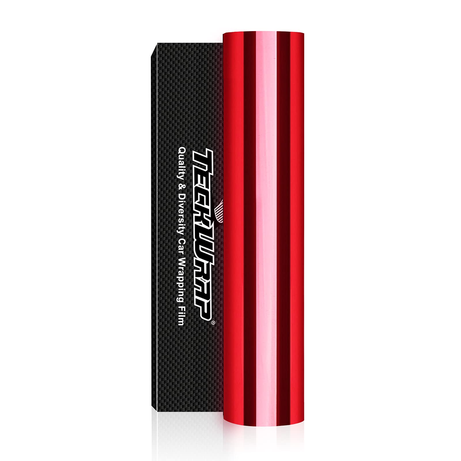 Teckwrap Adhesive Chrome Mirror Vinyl Wrap Sticker Decal Film Sheet 11.5 X 60(Red)