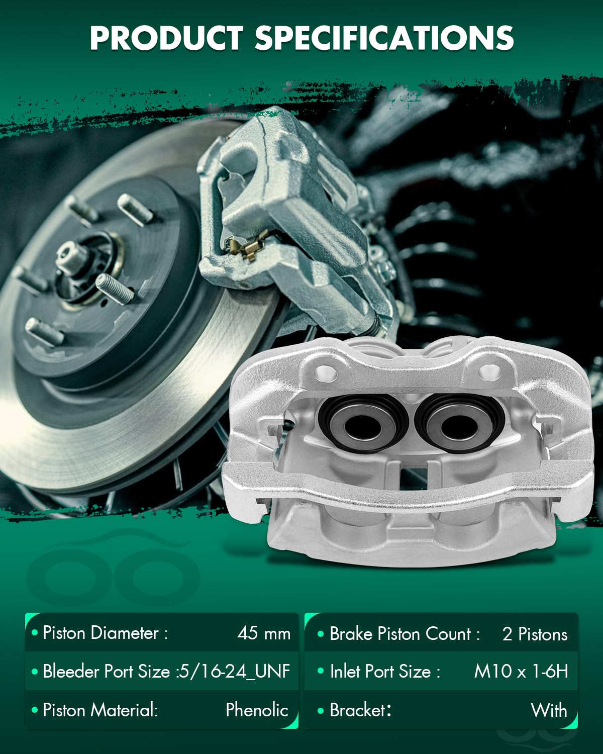 Scitoo 18-B4764 18-B4765 Rear Left & Right Brake Calipers W/Bracket For Cadillac For Escalade/For Escalade Esv,For Chevy For Ava
