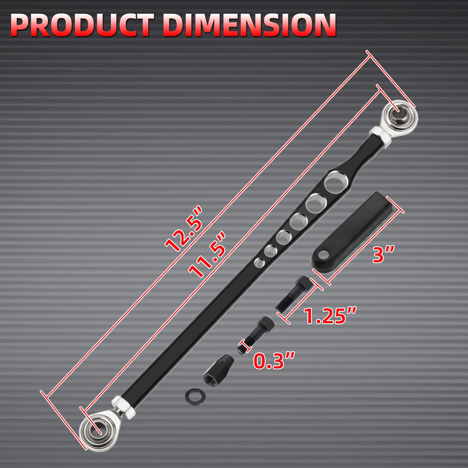 Amazicha Black Gear Shift Linkage Compatible For Harley Softail Touring Electra Street Glide Road Glide Road King Tri Glide 1986