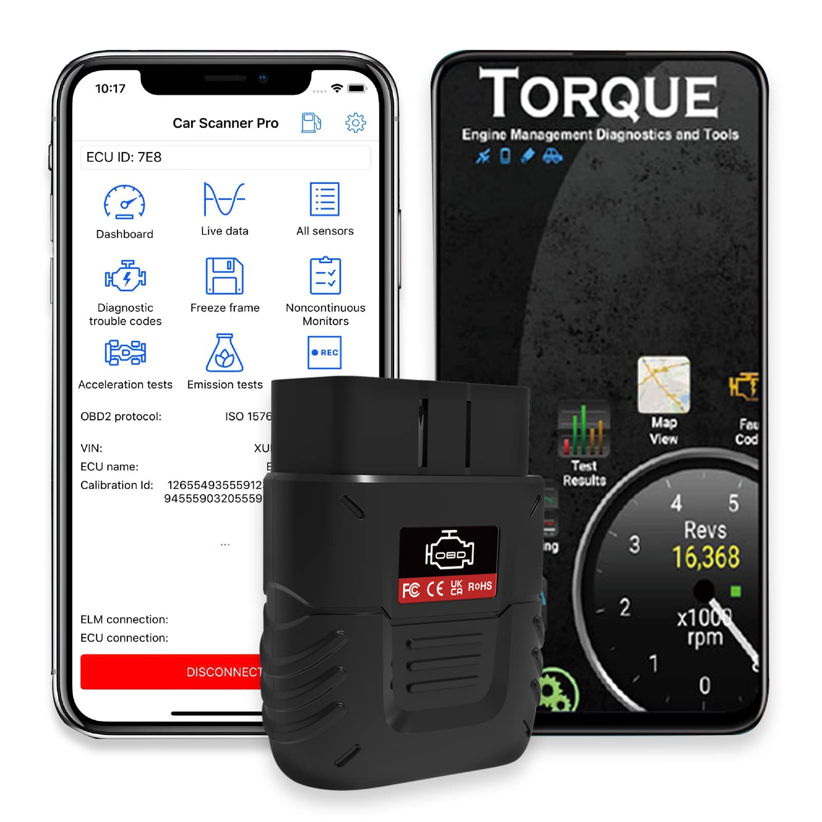 OBD2 Scanner Bluetooth SinoTrack Auto Diagnostic Scan Tool Car Fault Check Engine Light Wireless Car Code Reader for iOS & Andro