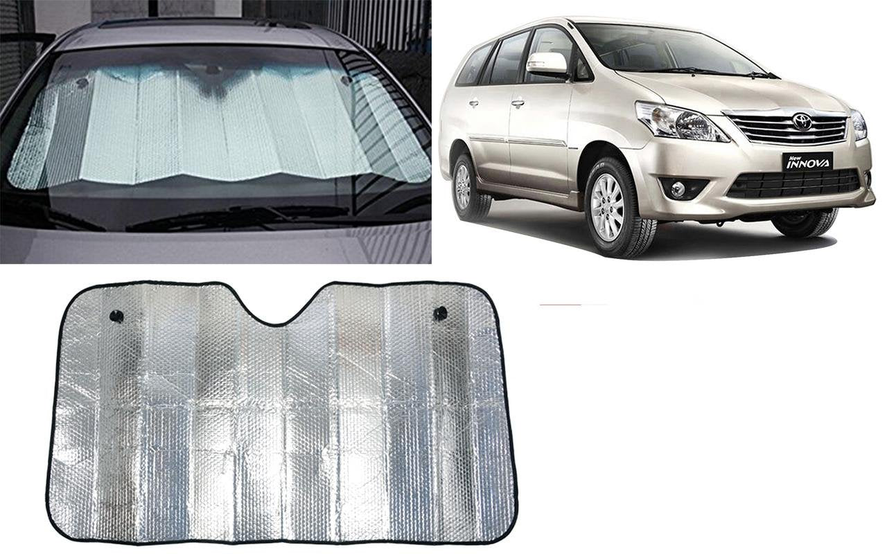 Autopearl Collapsible Mesh Foldable Auto Front/Rear Window Sun Shade Car Windshield for Toyota Innova 20122013 (130 * 60 Cm_Sil