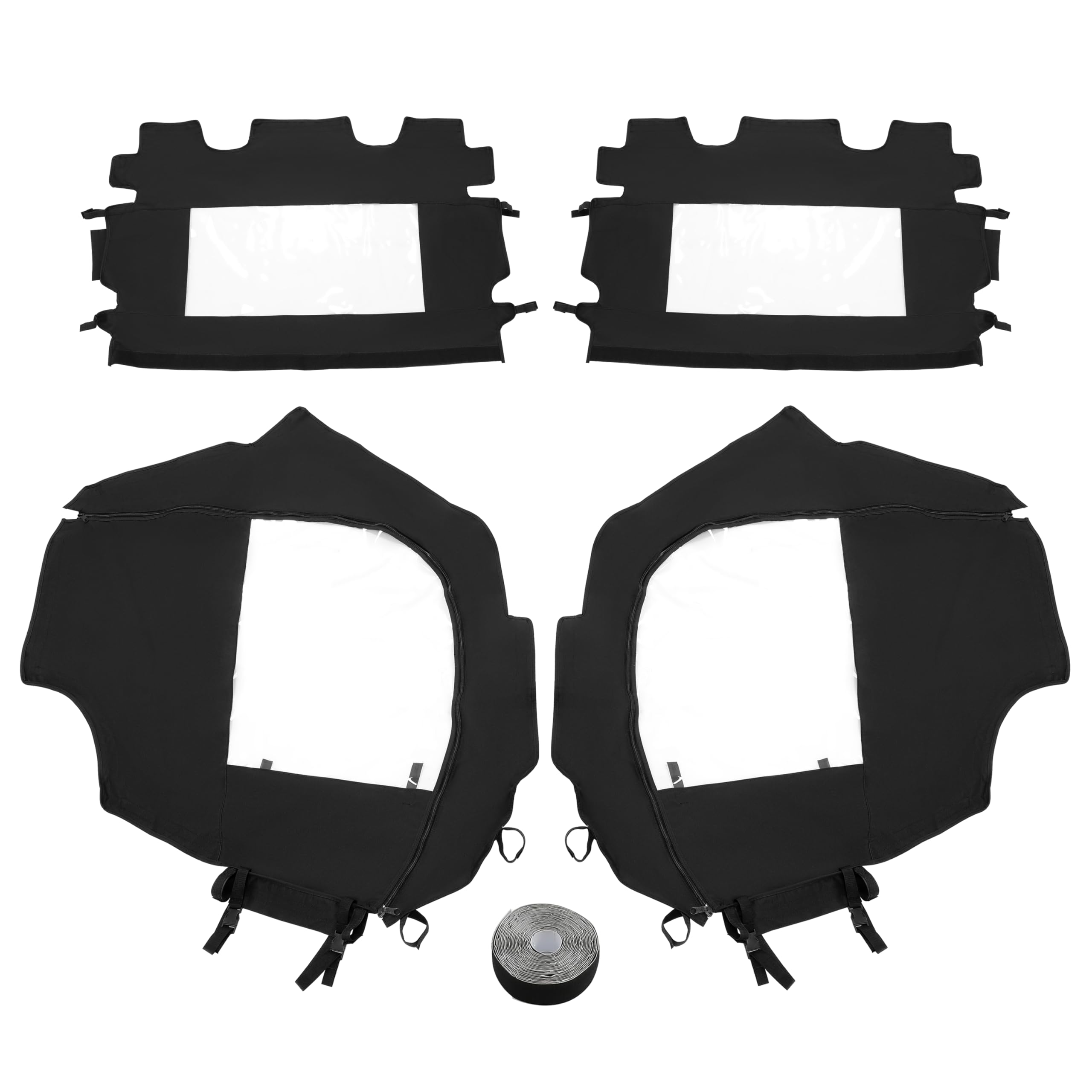KUAFU Soft Cab Enclosure for 2011-2020 Can-Am Commander 800/1000 - Vinyl Upper Doors, Model GO-2600