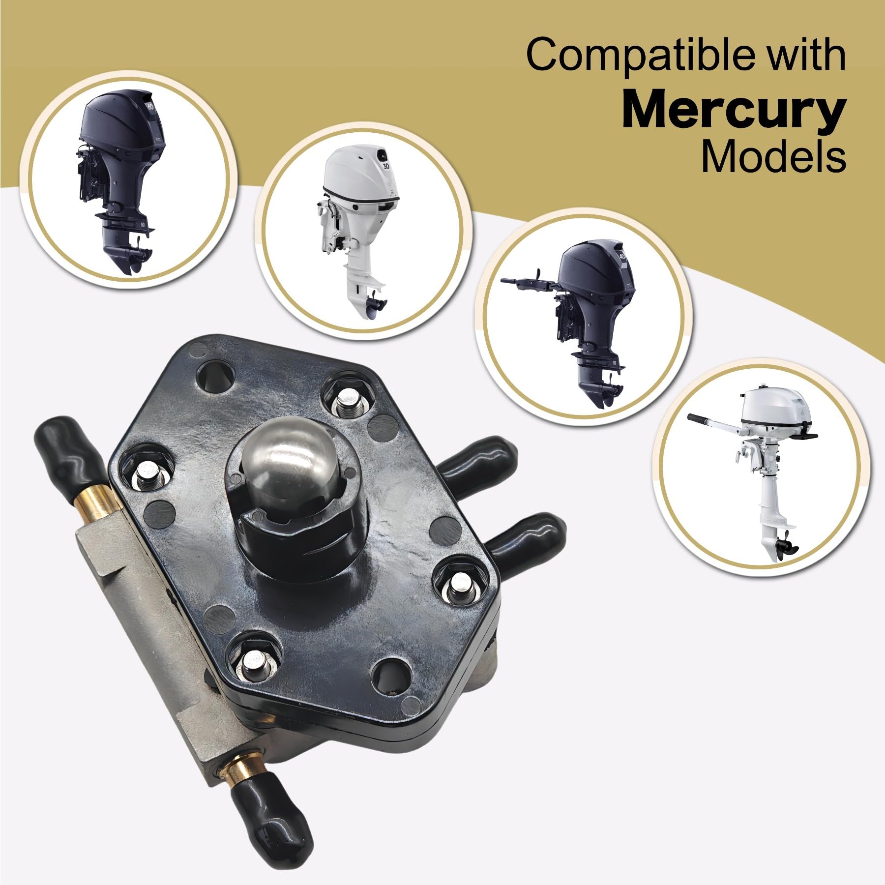 Jlm Marine 8M0141844 Fuel Pump For Mercury 4 Stroke 25 30 40 45 50 55 60 Hp Outboard Engines 8M0118176 881862T1