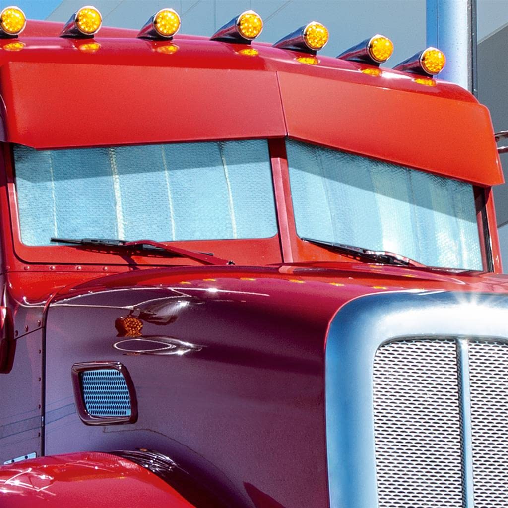 United Pacific 98992 Windshield Sunshade For 2008-2019 Peterbilt 389, 2008-2015 388, 2005-2015 386, & 2007-2014 384