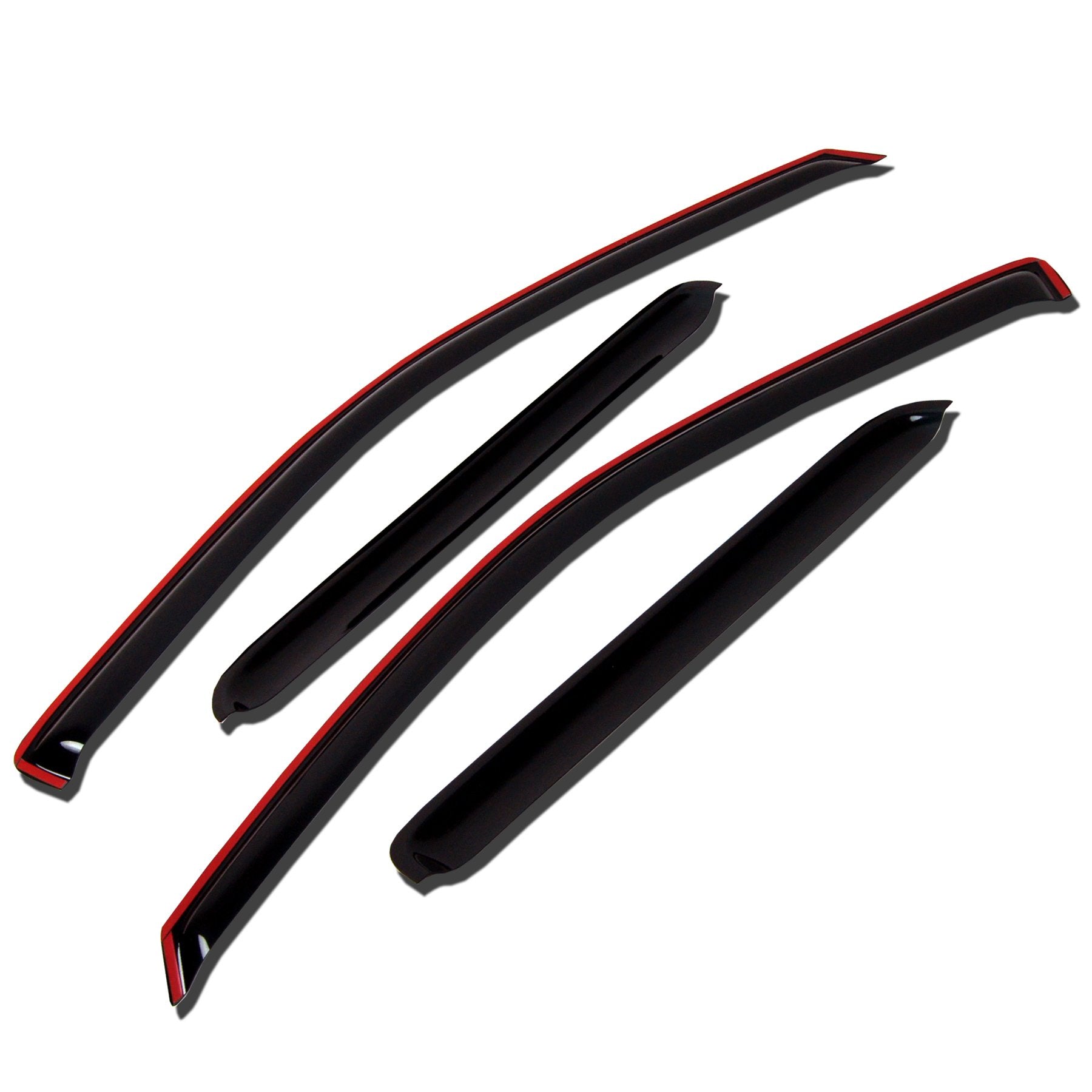 TuningPros WV-763i In-Channel Window Visor Deflector Rain Guard Dark Smoke 4-pc Set