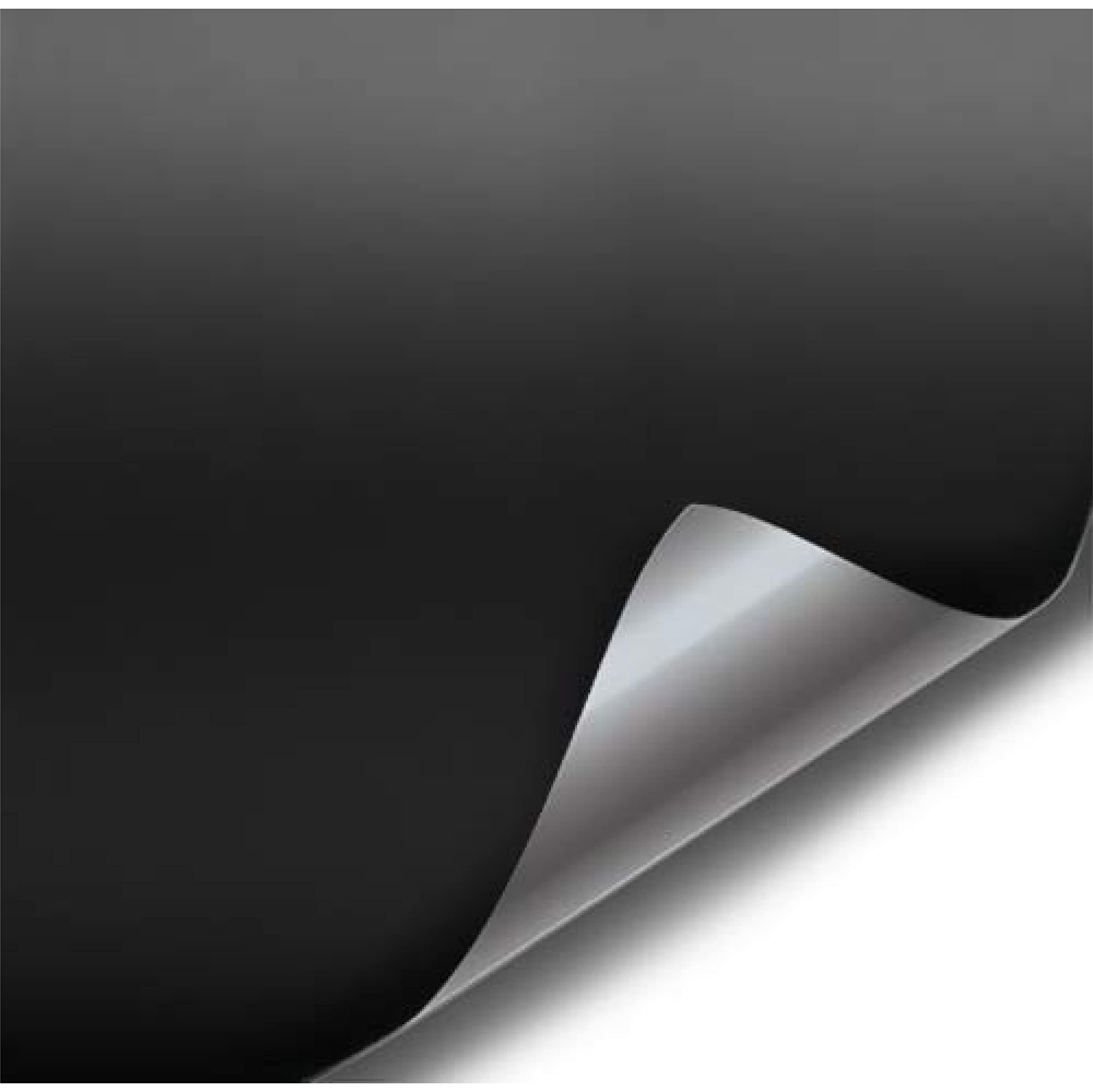 Vvivid Matte Black Car Wrap Adhesive Film With Air Release (10Ft X 5Ft) Perfect For Hood, Roof, Mirrrors, Handles, Emblem & Chrome Deletes