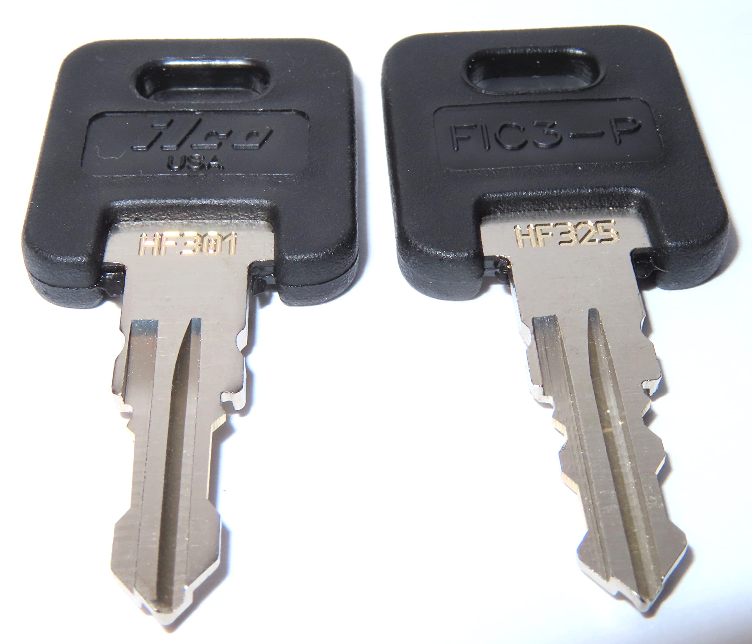 Global Link Rvs Motorhome Trailer Replacement Keys 2 Keys Cut To Key/Lock Number From G301 To G351 Cut On Black Top Ilco Keys Fo
