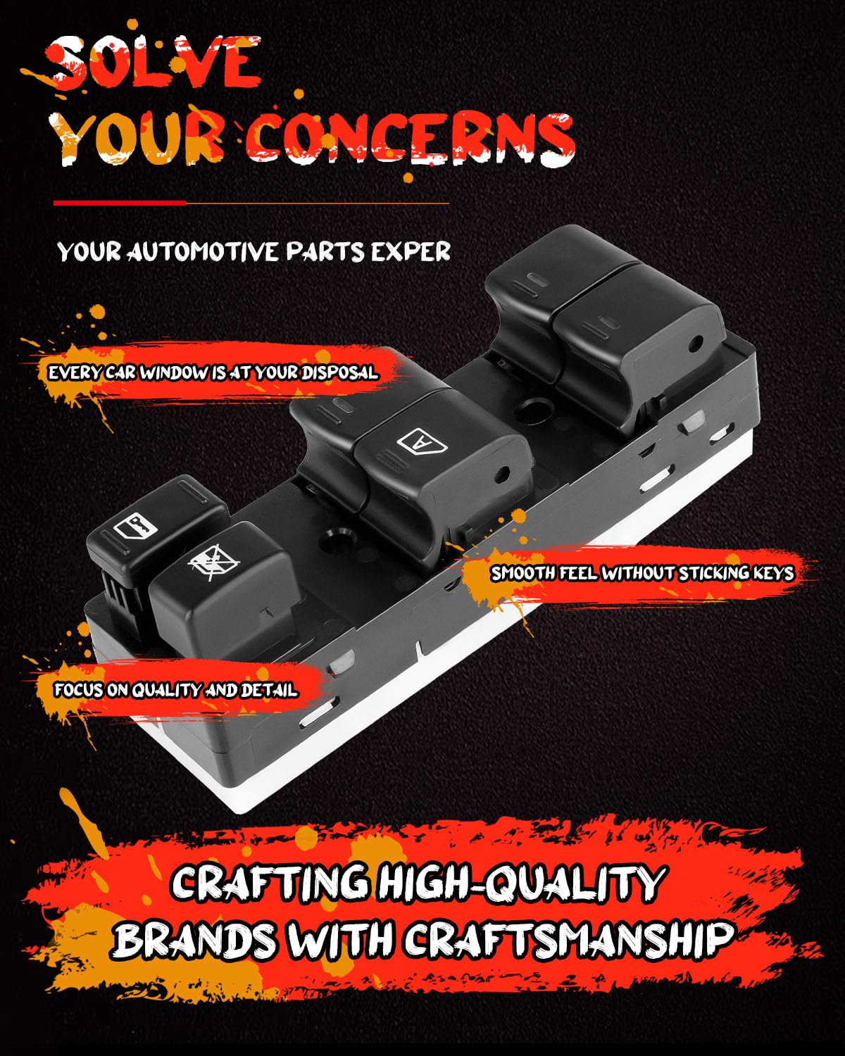 cciyu Master Power Window Switch Front Left Driver Side Replacement fits for Nissan Altima 2007-2012 25401-ZN40C 25401-JA00A 254