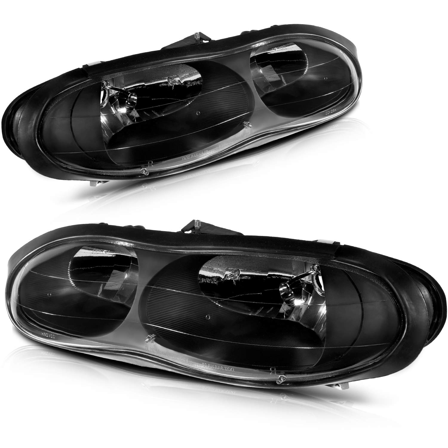 OCPTY Headlight Assembly Pair Replacement for Chevrolet Camaro 1998-2002 Bulbs Not Included 16525313 GM2503211