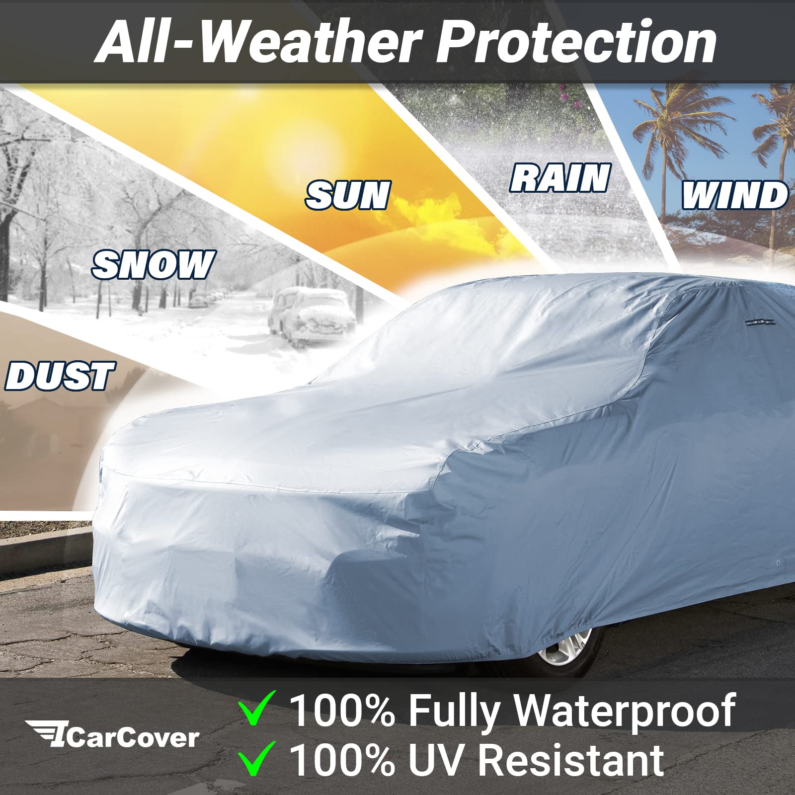 Icarcover Custom Car Cover For 1989-2024 Mazda Miata, Waterproof All-Weather Rain Snow Uv Sun Protector Full Exterior Weatherpro