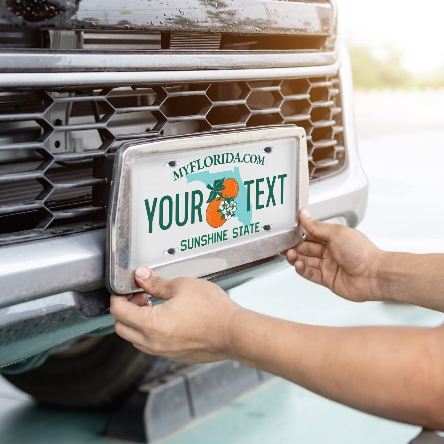 Sigo Signs Custom Florida License Plate, Personalized 6x12" Rust-Free Aluminum, Fade Resistant