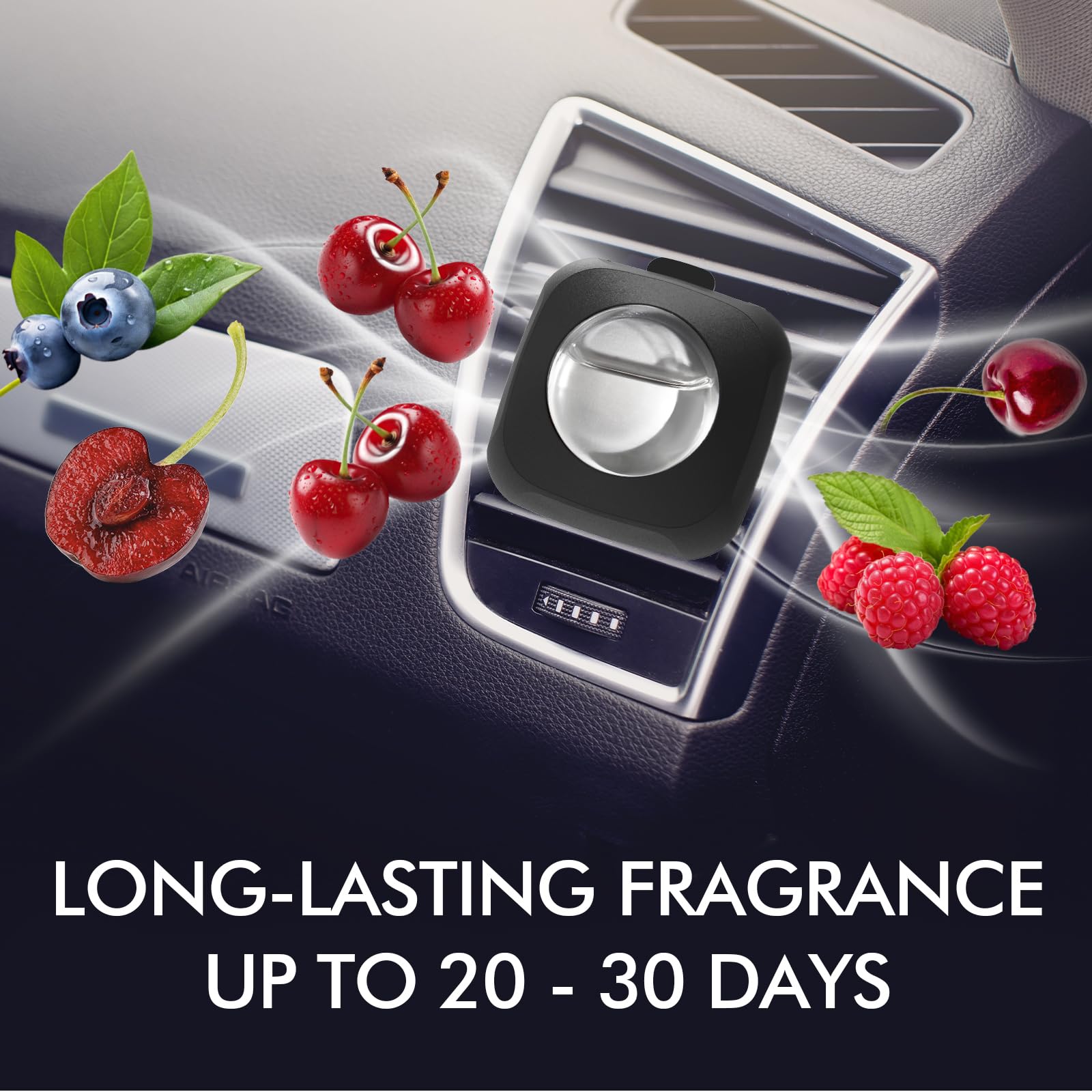 Car Air Fresheners, 6 Pack, Cherry, Car Fresheners Vent Clips, Long Lasting Air Freshener For Car, Car Refresher For Men Women