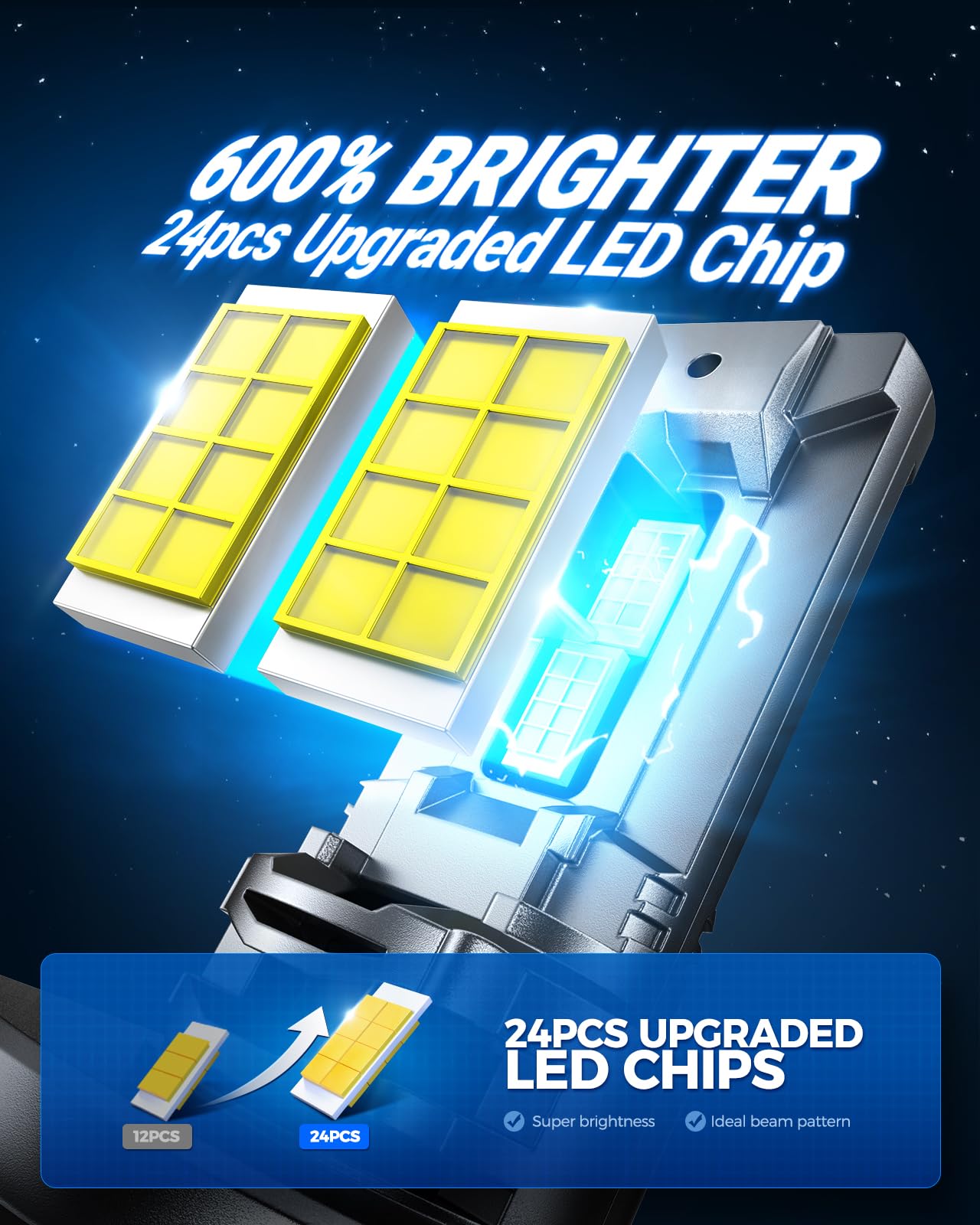 Marsauto H4/9003 Bulbs, Super Bright Light Bulbs Small Size, Long Lifespan Plug and Play, Pack of 2