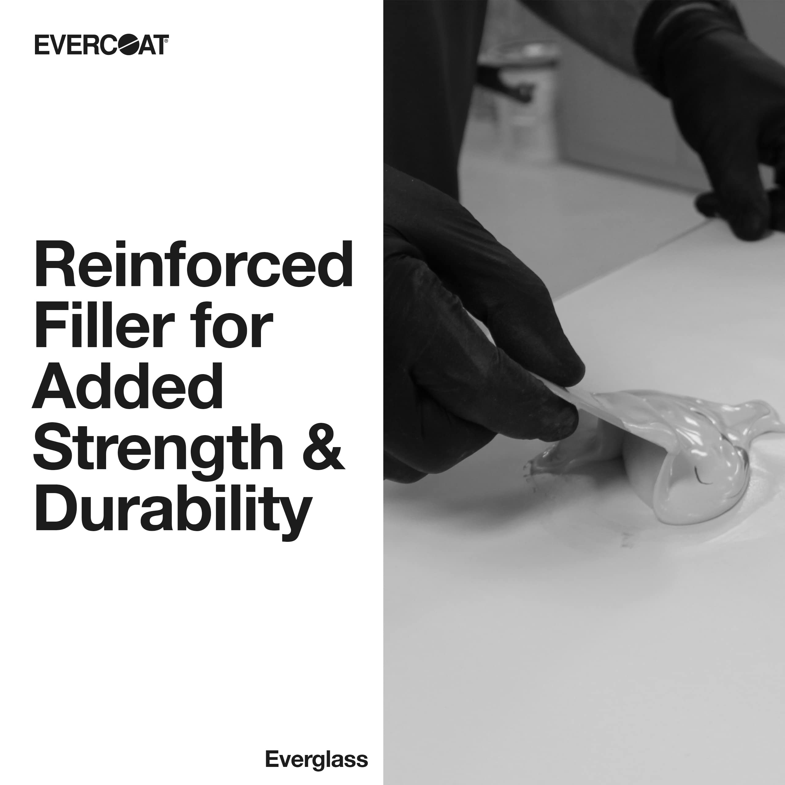 Evercoat Everglass Short Strand Fiberglass Reinforced Filler - Waterproof Filler - 32 Fl Oz