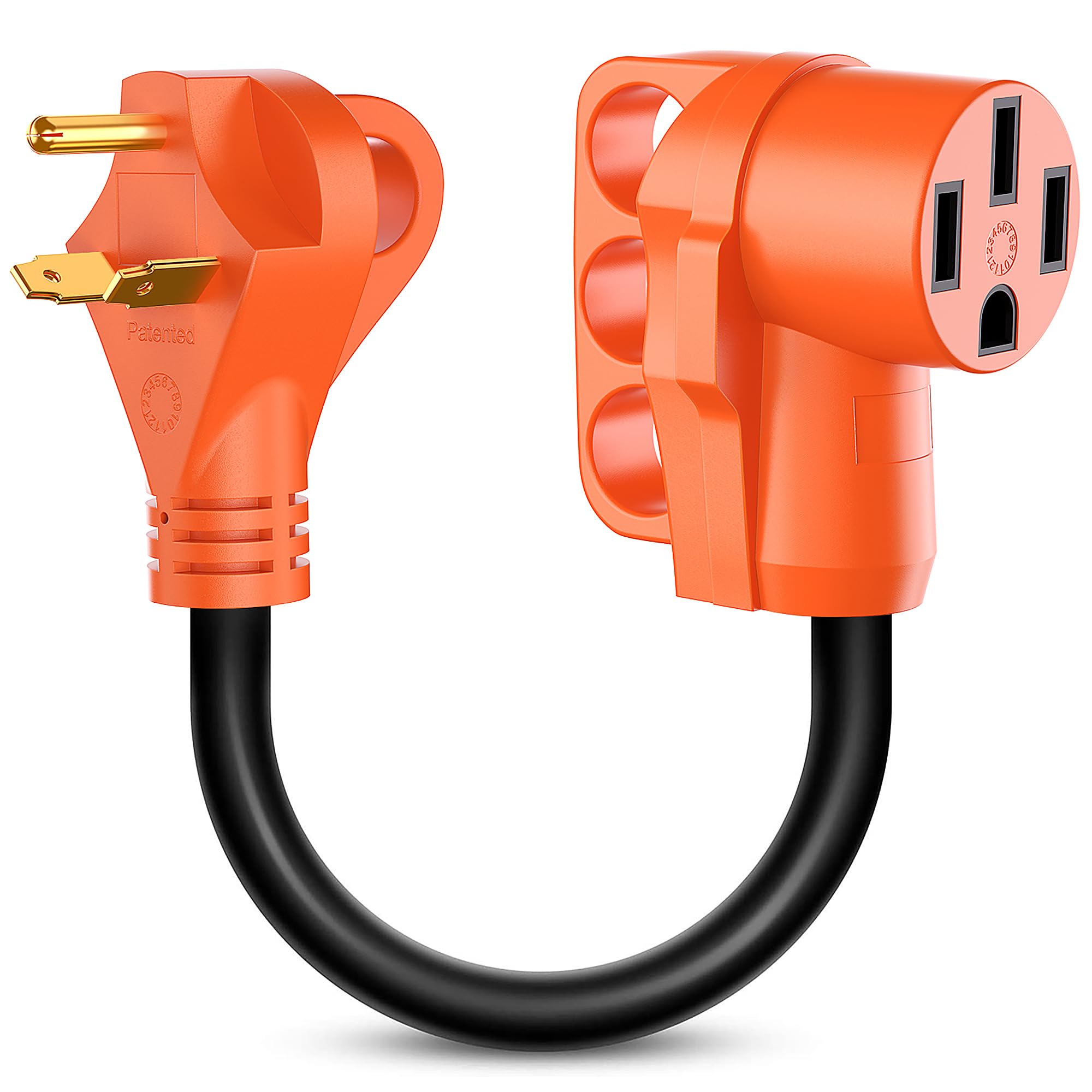 Nilight - 50032R 18 Inch 30 Amp To 50 Amp Rv Plug Adapter Heavy Duty Dogbone Electrical Adapter With Handle 30A Male To 50A Fema