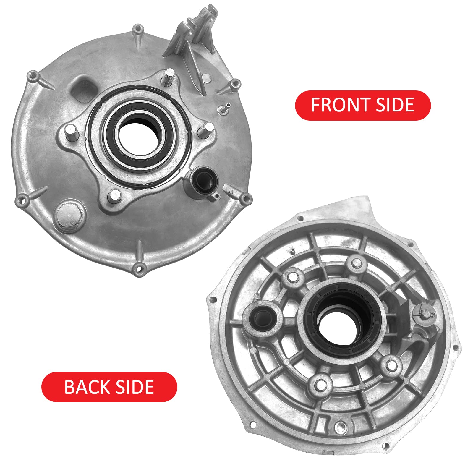 JAVIK Rear Brake Backing Plate with Bearing Seals Spring Kit for Honda Fourtrax 300 TRX300 TRX300FW 1988-2000, Steel Material