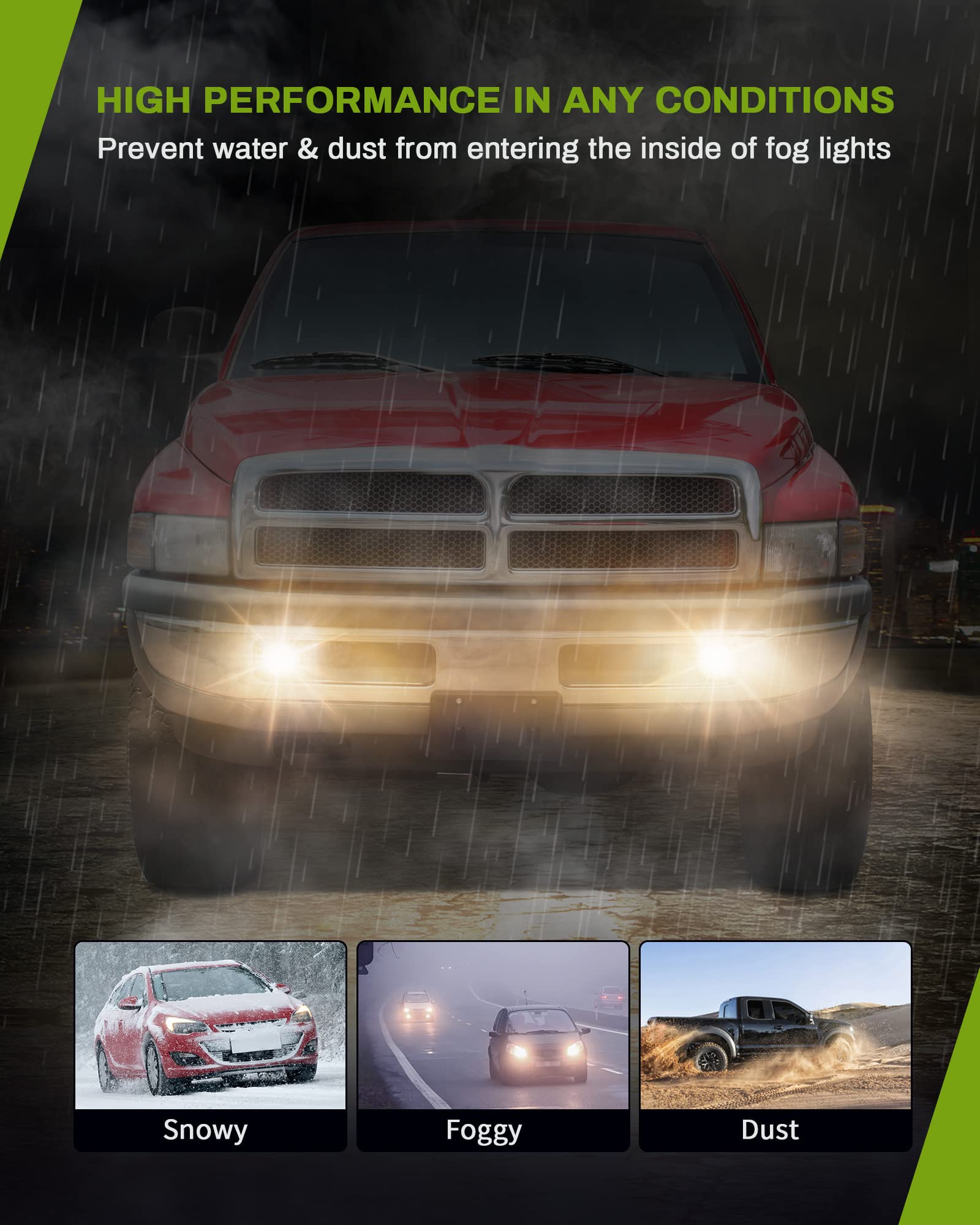 Autosaver88 Fog Lights Compatible With 94 95 96 97 98 99-01 Dodge Ram 1500 1994 1995 1996 1997 1998 1999 2000 2001 2002 Dodge Ra