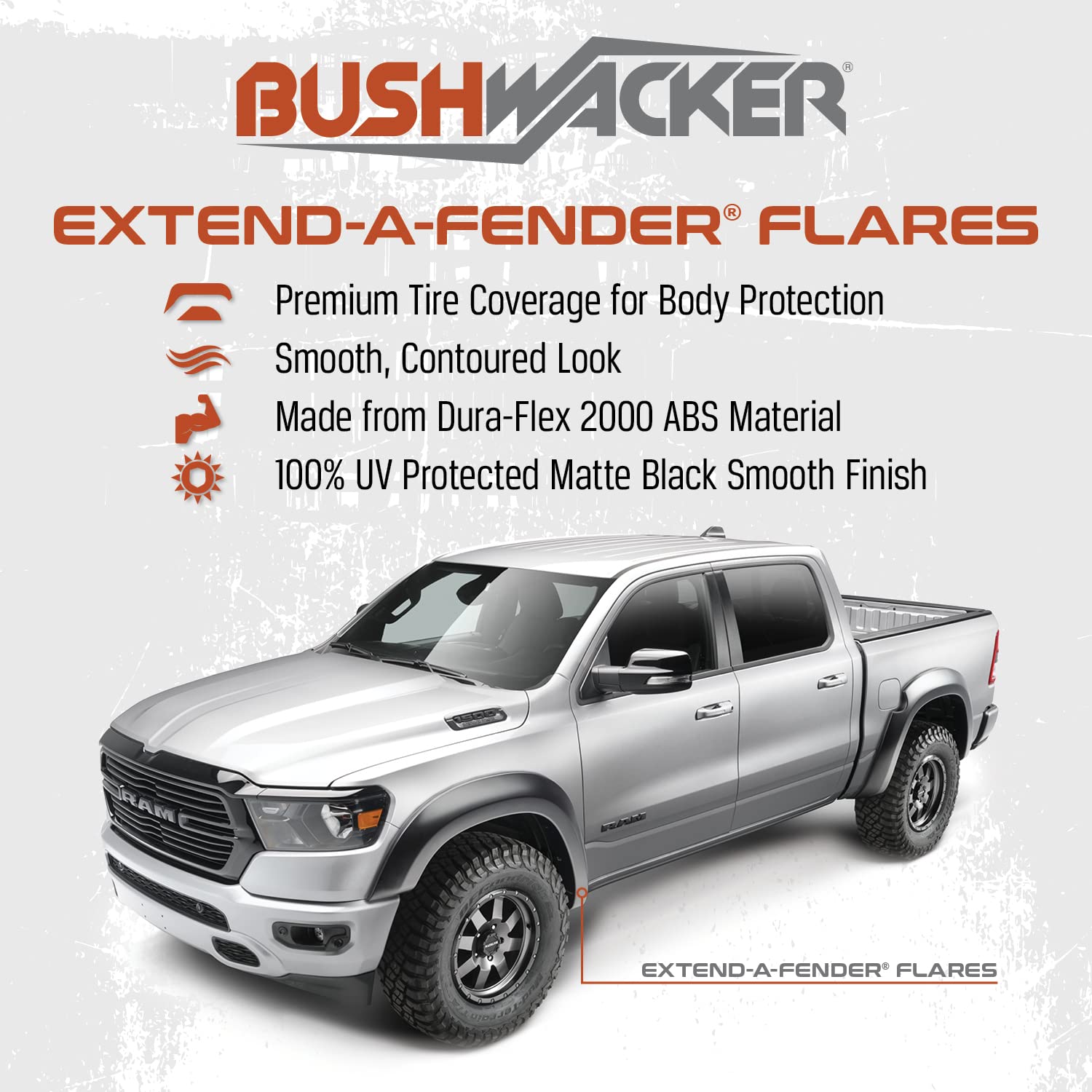 Bushwacker 22004-11 Ford Extend-A-Fender Flare - Rear Pair