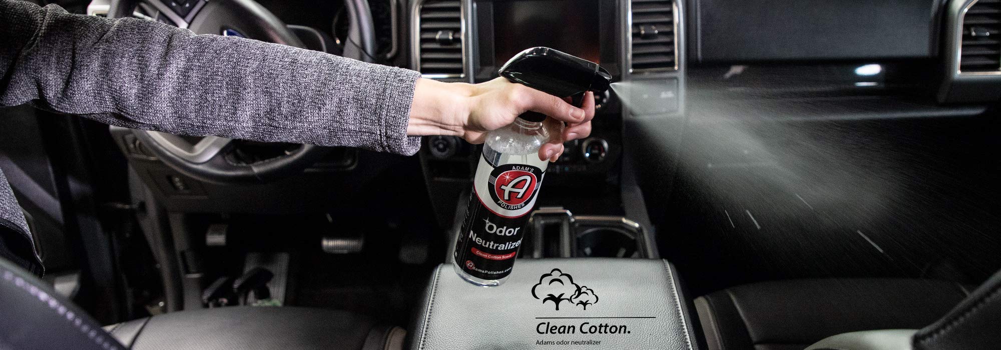 Adam'S Polishes Odor Neutralizer (Clean Cotton, 16 Fl. Oz) - Car Air Freshener Spray That Eliminates Harmful Odors From Car Inte