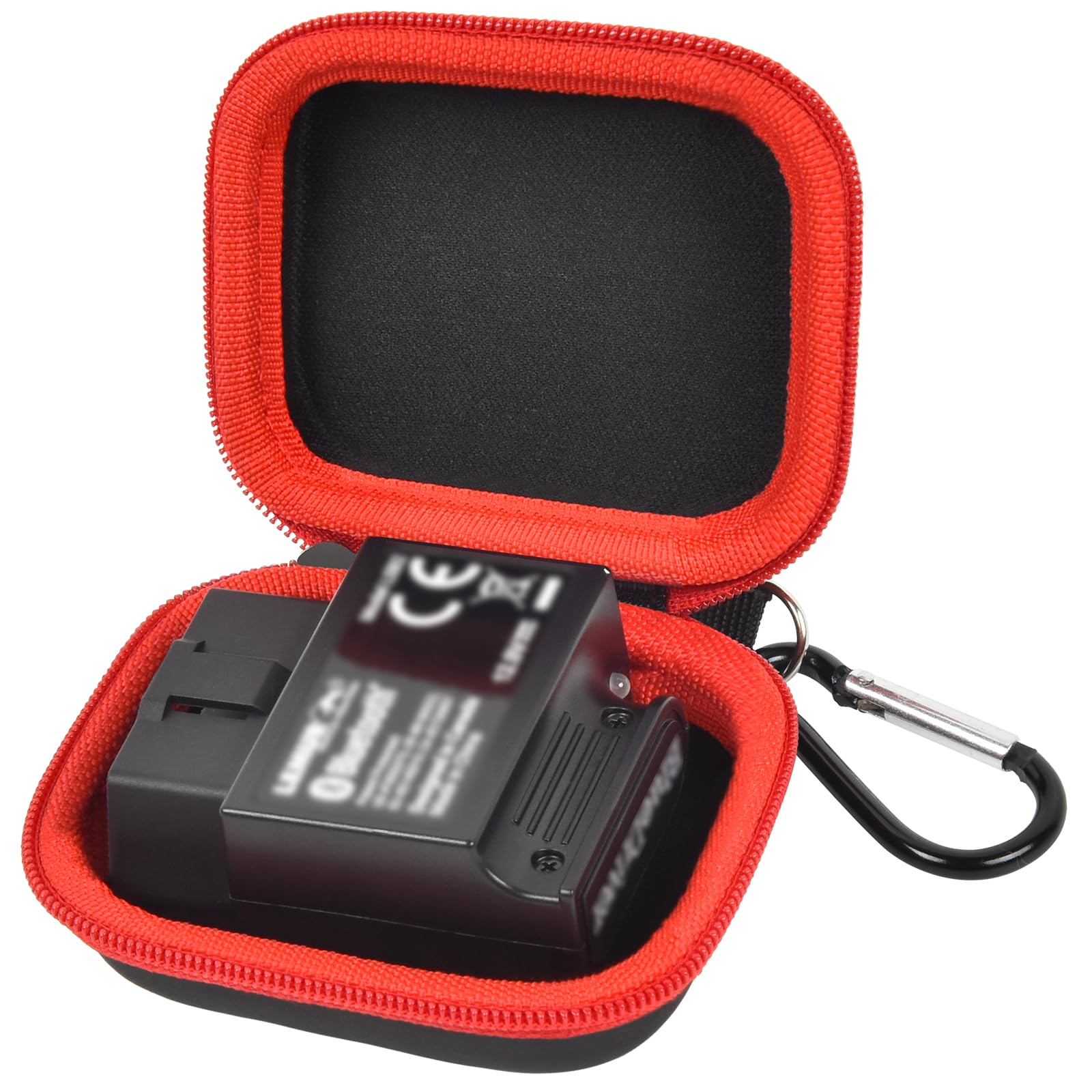 Car and Auto Mini Carry Case Compatible with BlueDriver Bluetooth Pro OBDII OBD2 Scan Tool Monitor for iPhone & Android (Black+R