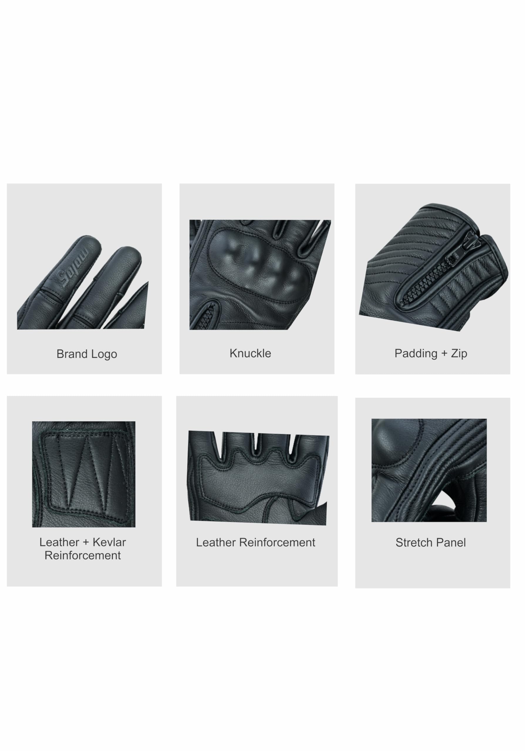 Moto5 Full Finger Leather Motorcycle Gloves for Men & Women Touch Screen Gloves Premium Street Motorcycle Durable Protective Cru