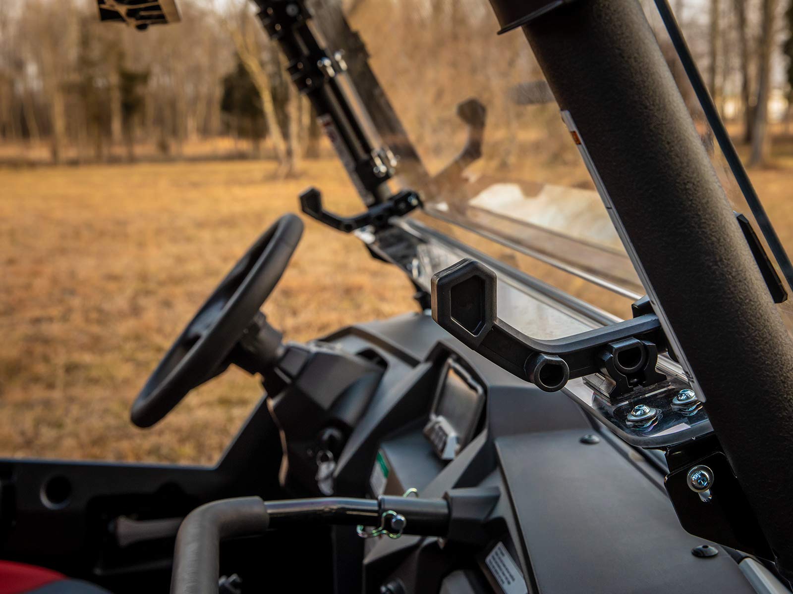 SuperATV 3-in-1 Flip Windshield for 2018-2020 Yamaha Wolverine X4, Clear Scratch Resistant, 1/4" Thick Polycarbonate