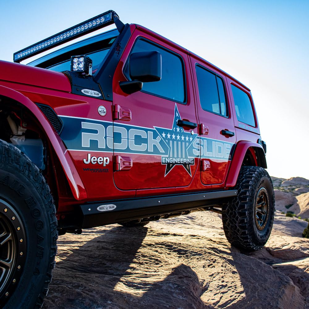 Rock Slide Engineering Bd-Ss-300-Jl4D Jl 4D Step Sliders 3Rd Gen Driver Side Sub Part 2018-22 Jeep Jl 4 Door