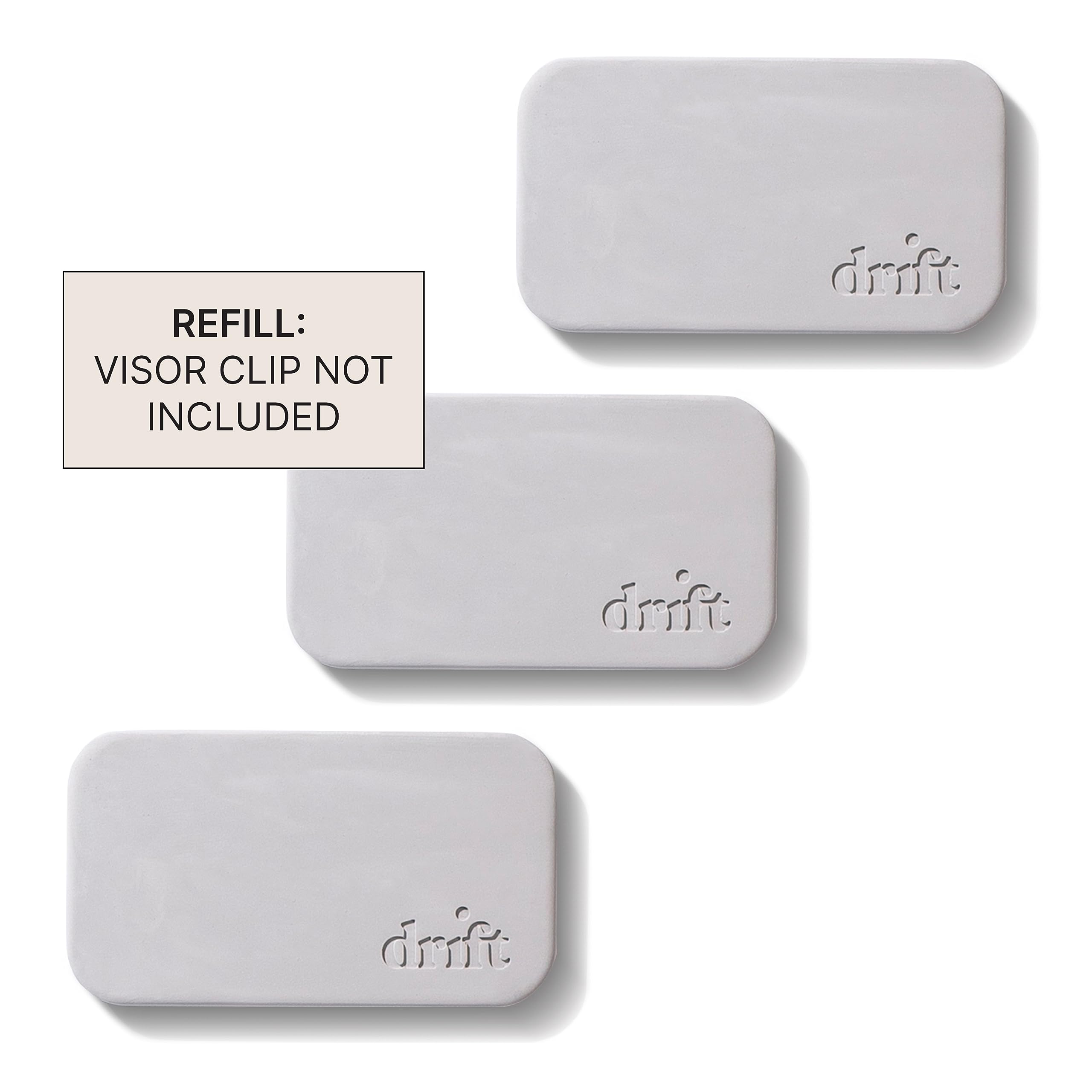 Drift Drift Car Air Freshener - Teak Scent 3 Pack Refill - Long Lasting Odor Eliminator - Essential Oils - 2.93 Ounce - White