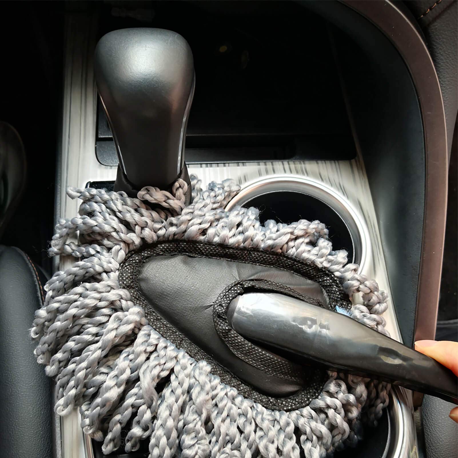 IPELY Microfiber Car Dash Duster Brush - 2 Pack, Super Soft, Gray, for Car, Home & Computer Cleaning